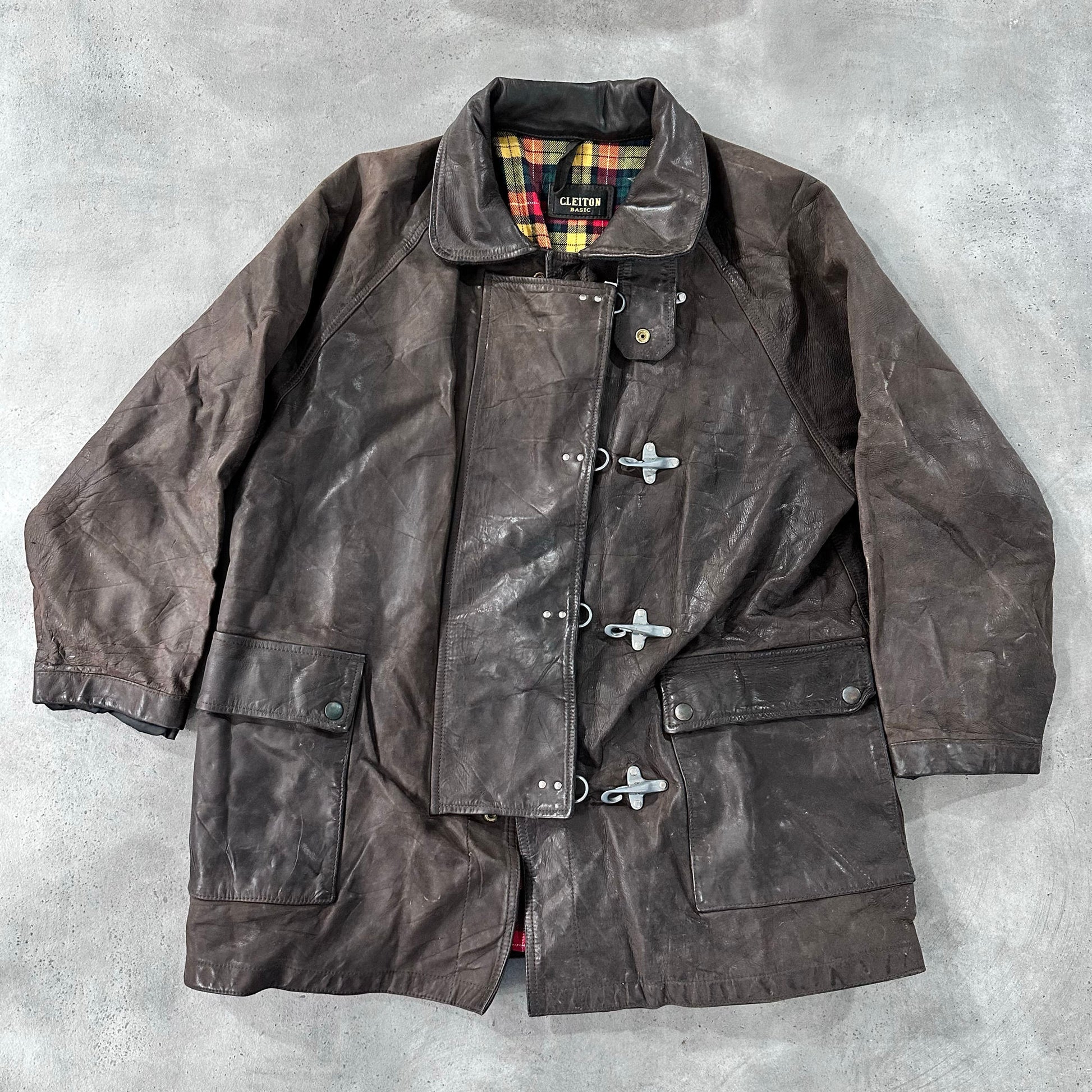 Vintage 70s-90s Italy Workwear Mid-Length Leather Jackets