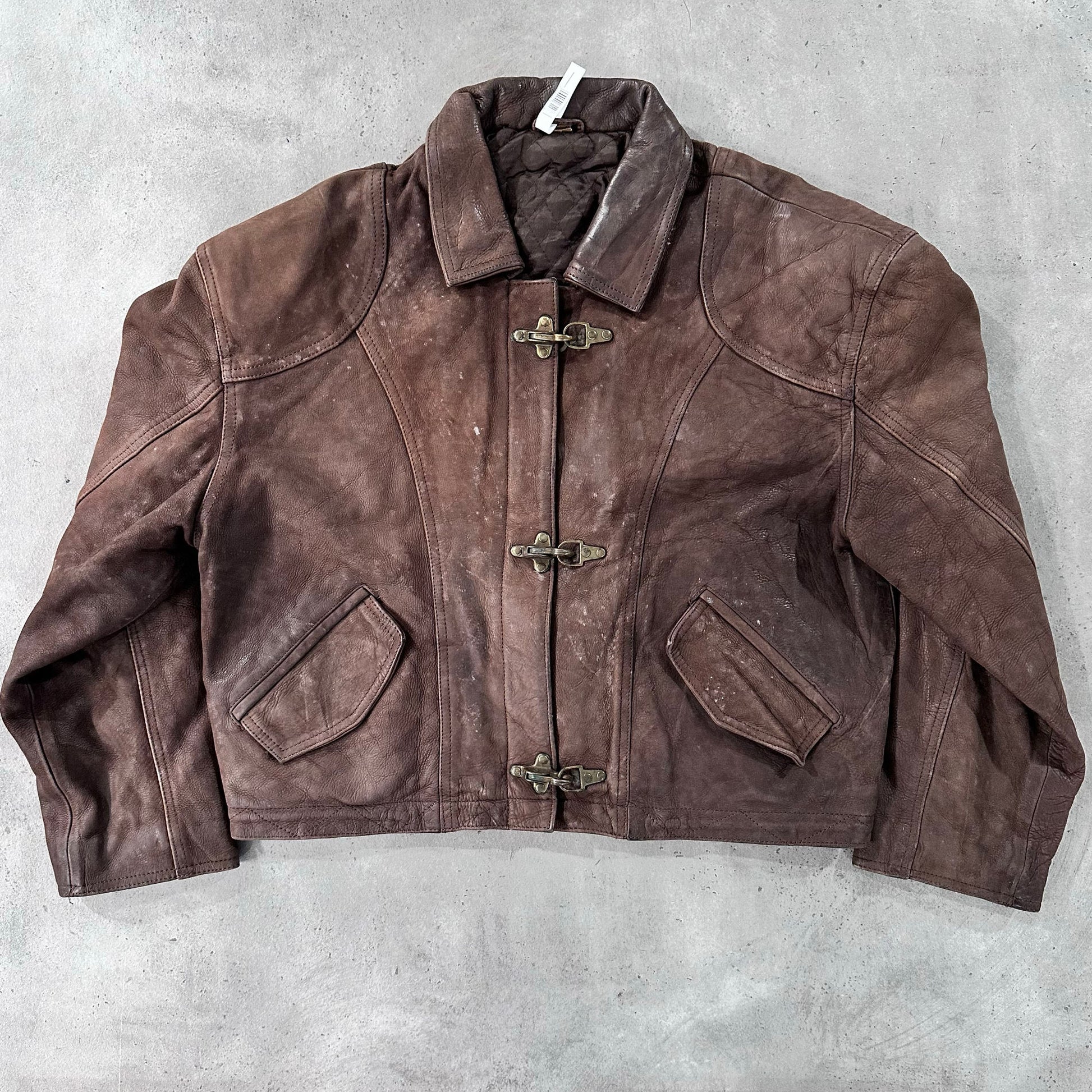 Vintage 70s-90s France Oakwood Workwear Leather Jackets