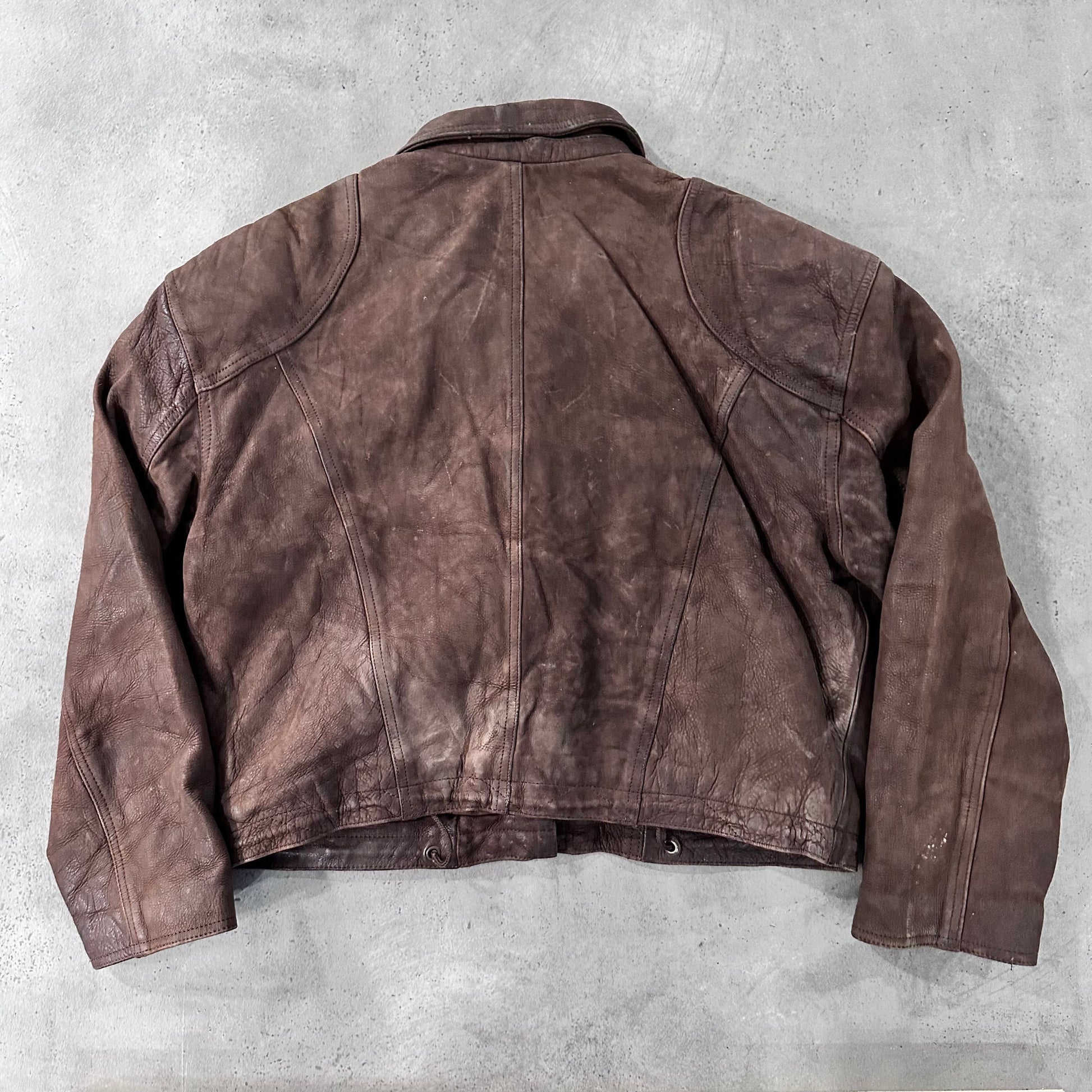 Vintage 70s-90s France Oakwood Workwear Leather Jackets