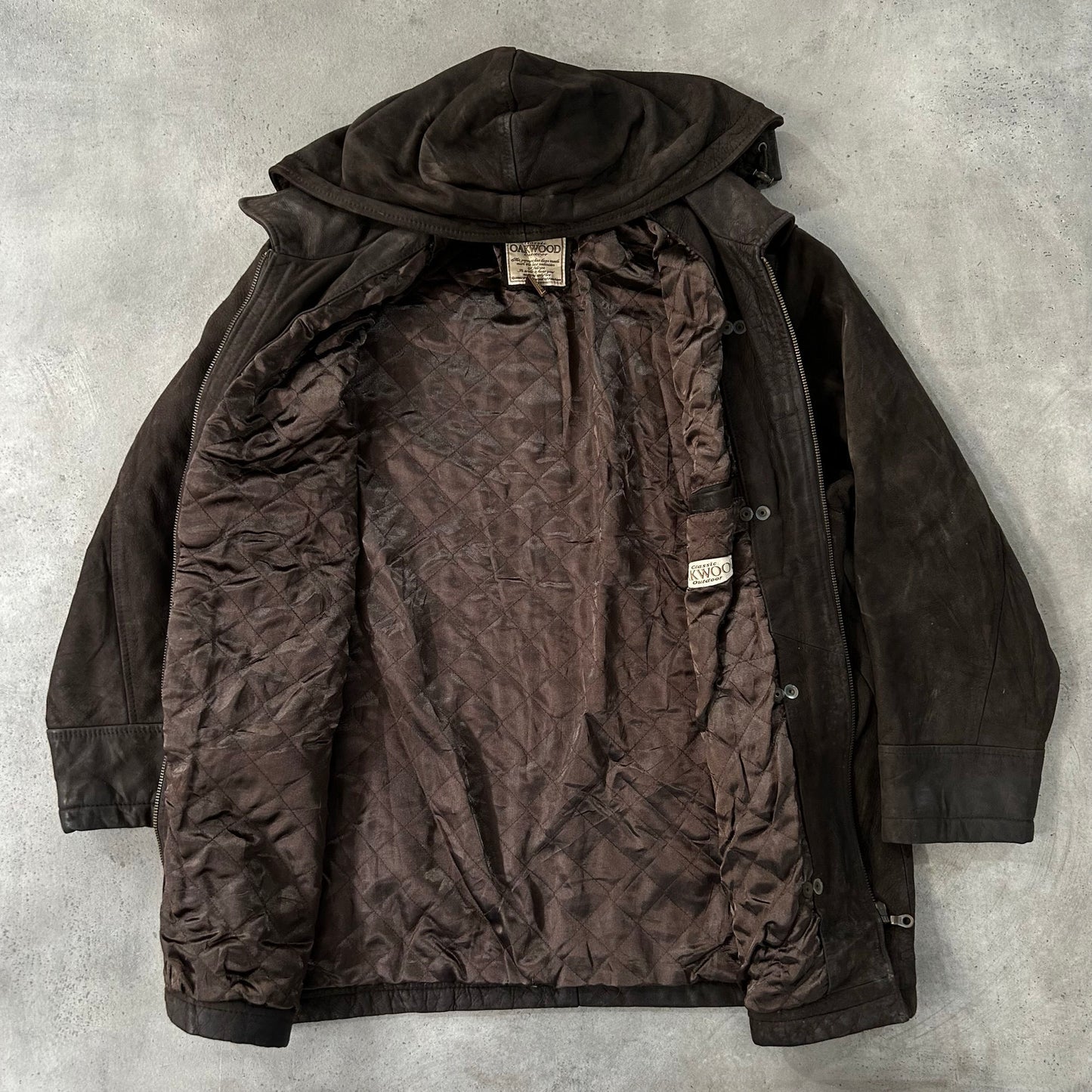 Vintage 70s-90s Oakwood Workwear Mid-Length Leather Jackets