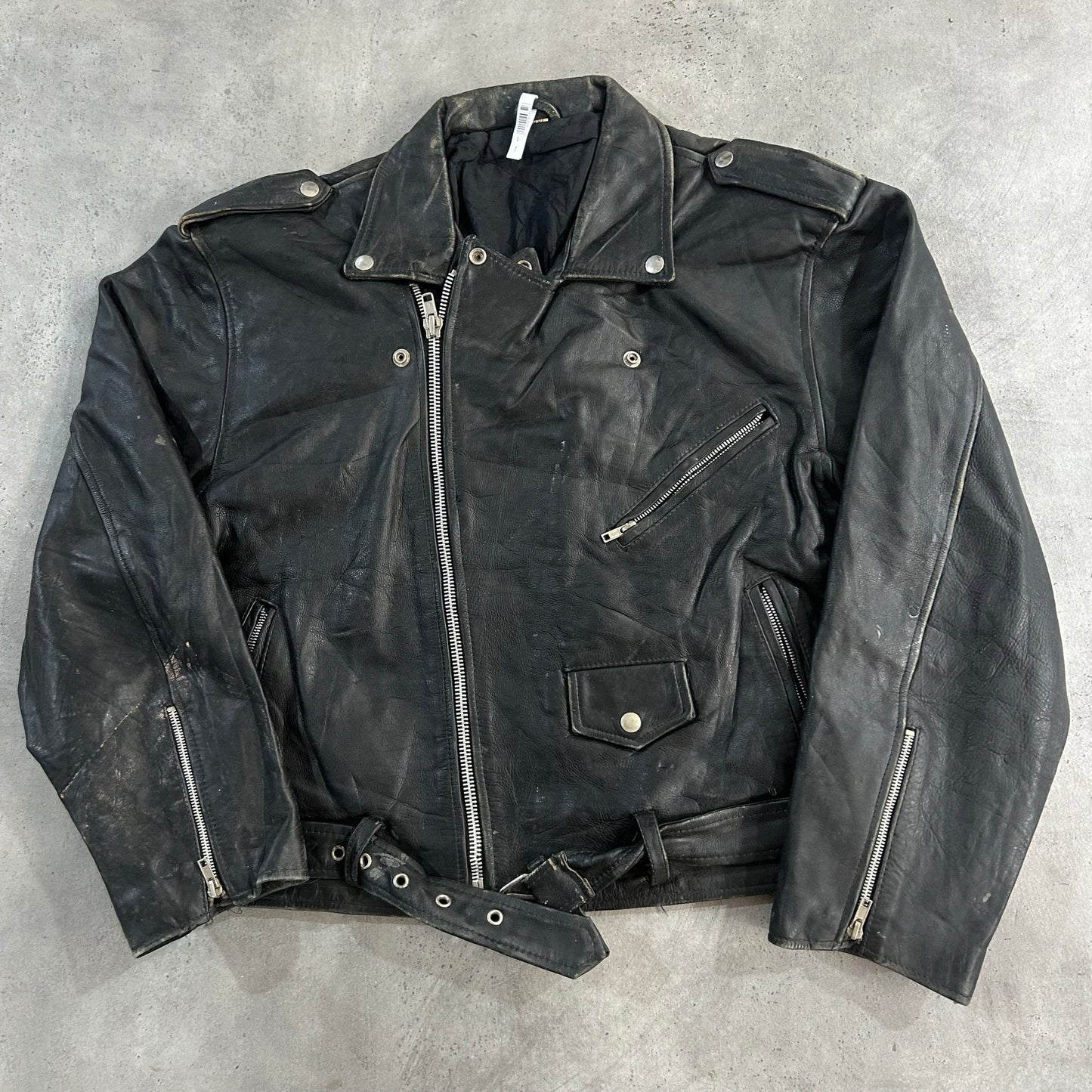 Vintage 70s-90s France Double Rider Leather Jackets