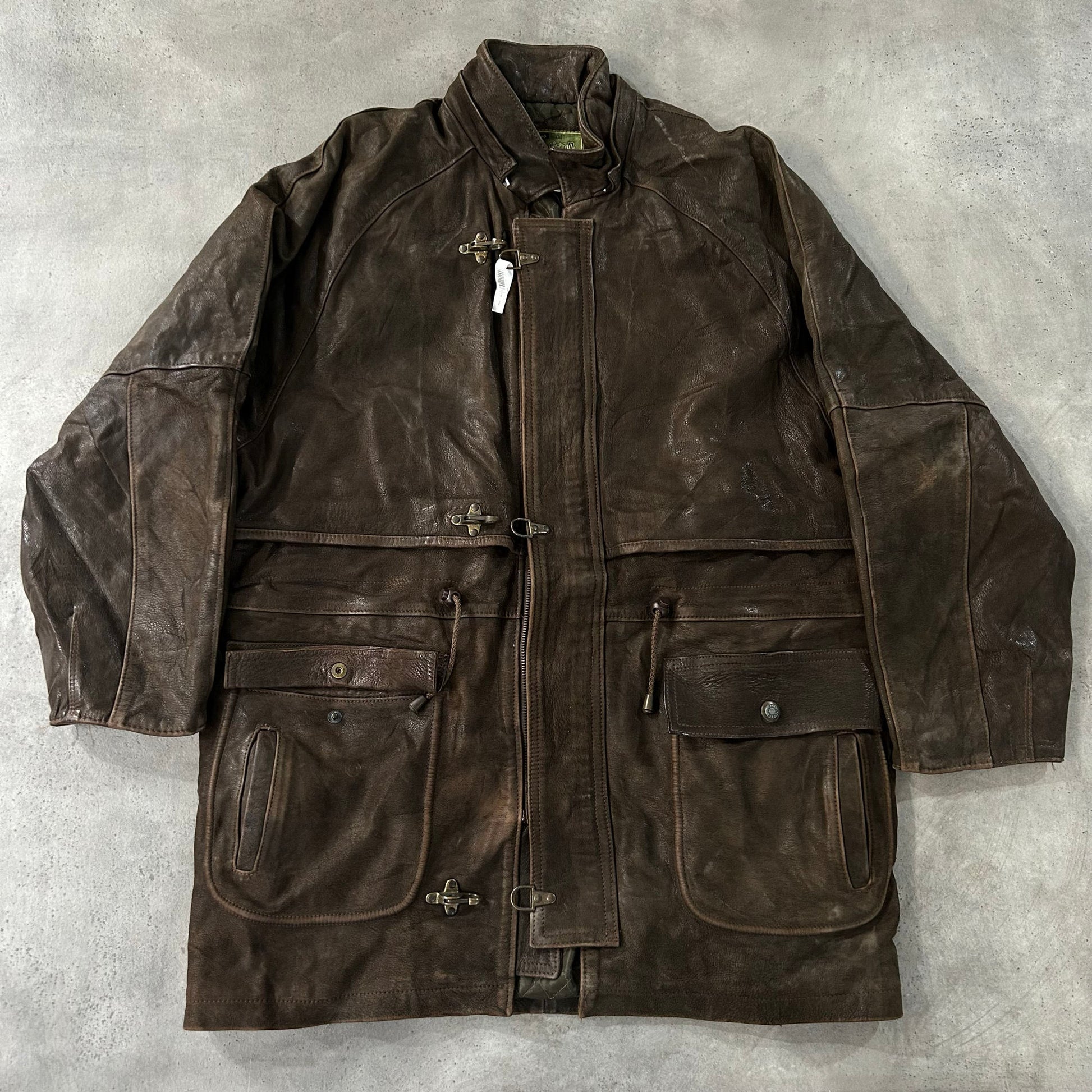 Vintage 70s-90s France Workwear Mid-Length Leather Jackets
