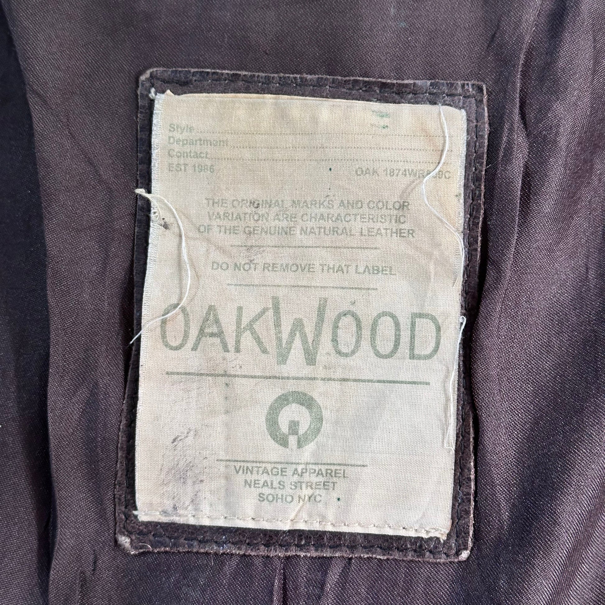 Vintage Oakwood Leather Jackets