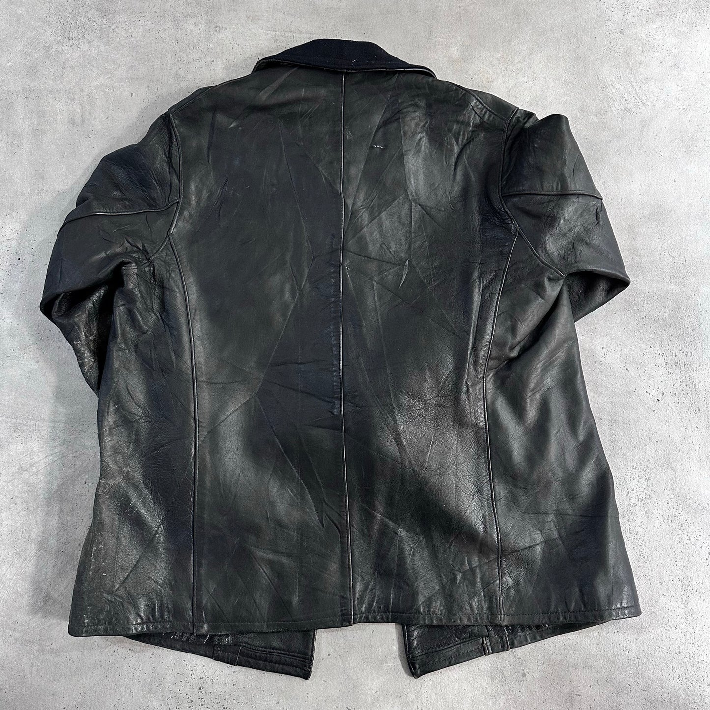 Vintage 50s-60s France Workwear Mid-Length Leather Jackets