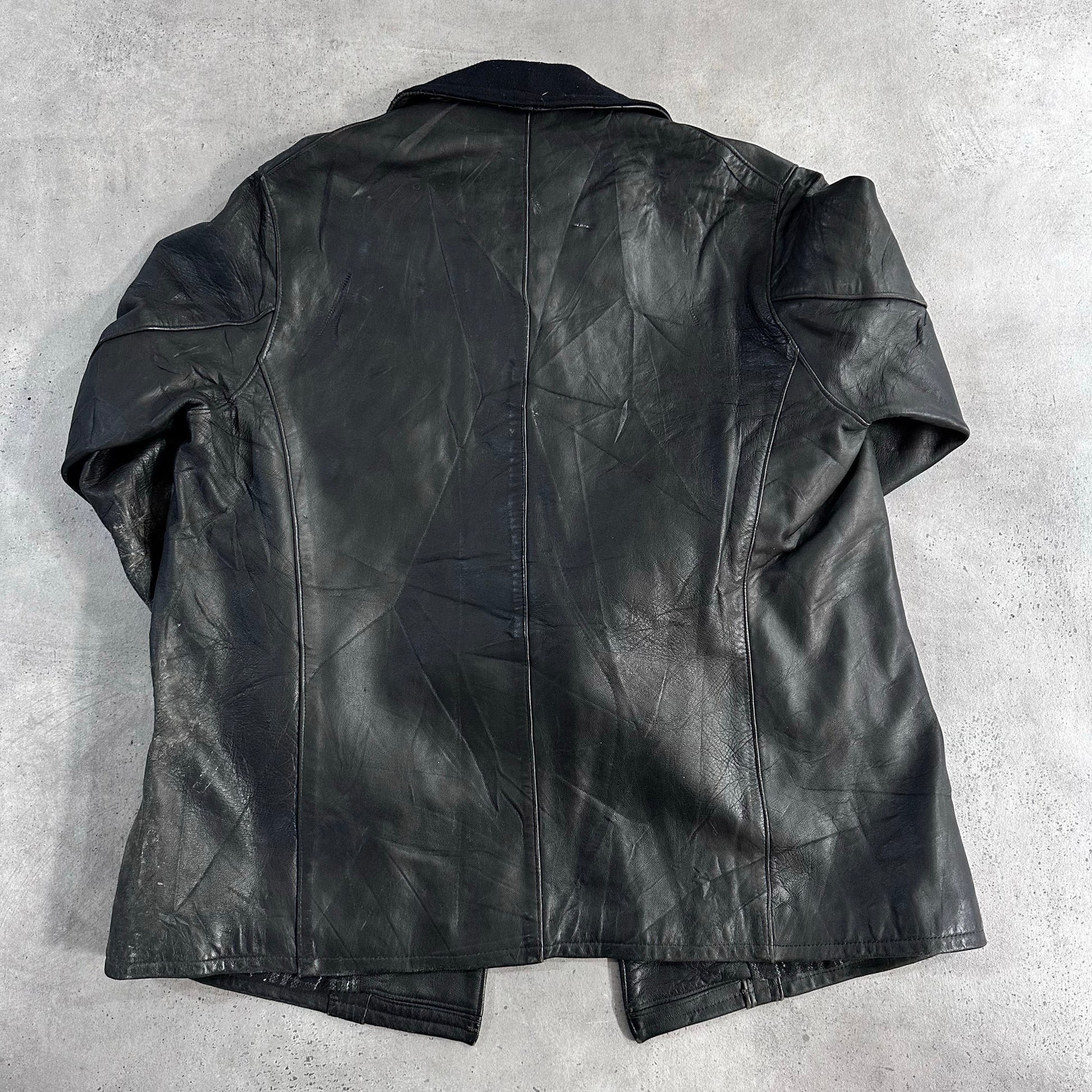 Vintage 50s-60s France Workwear Mid-Length Leather Jackets