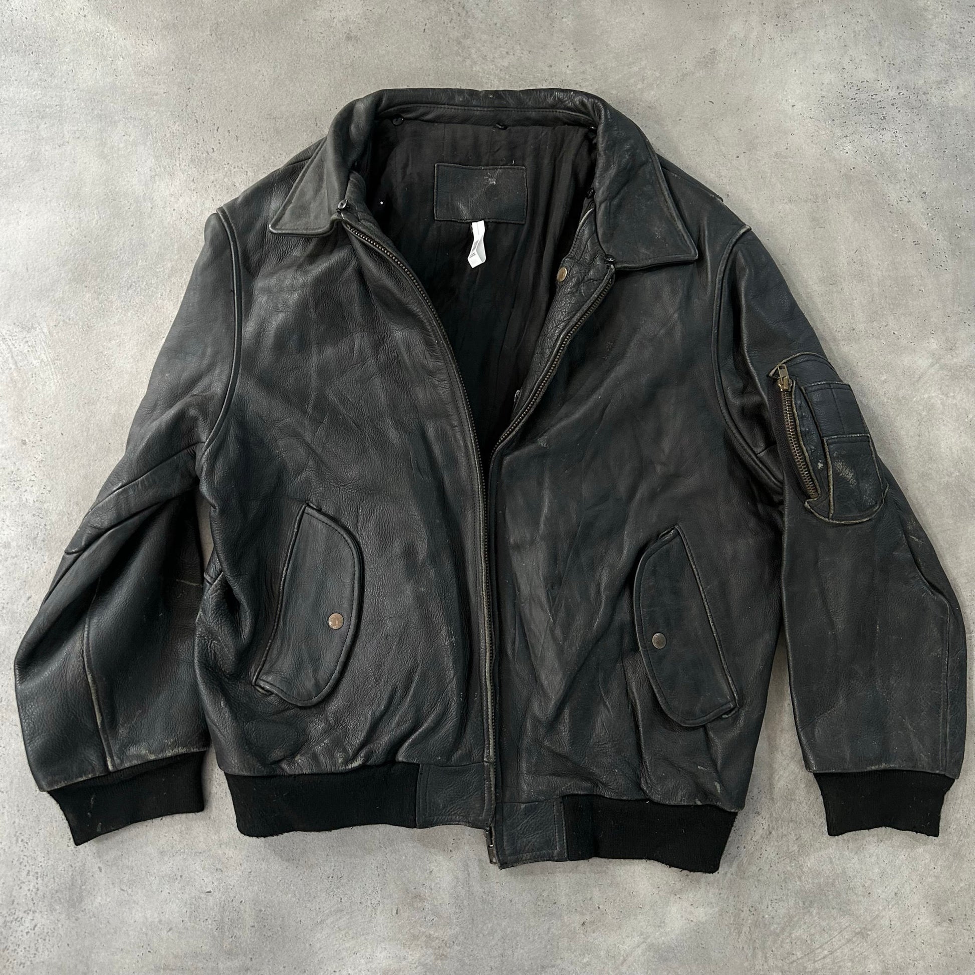 Vintage 70s-90s France Military Flight Leather Jackets