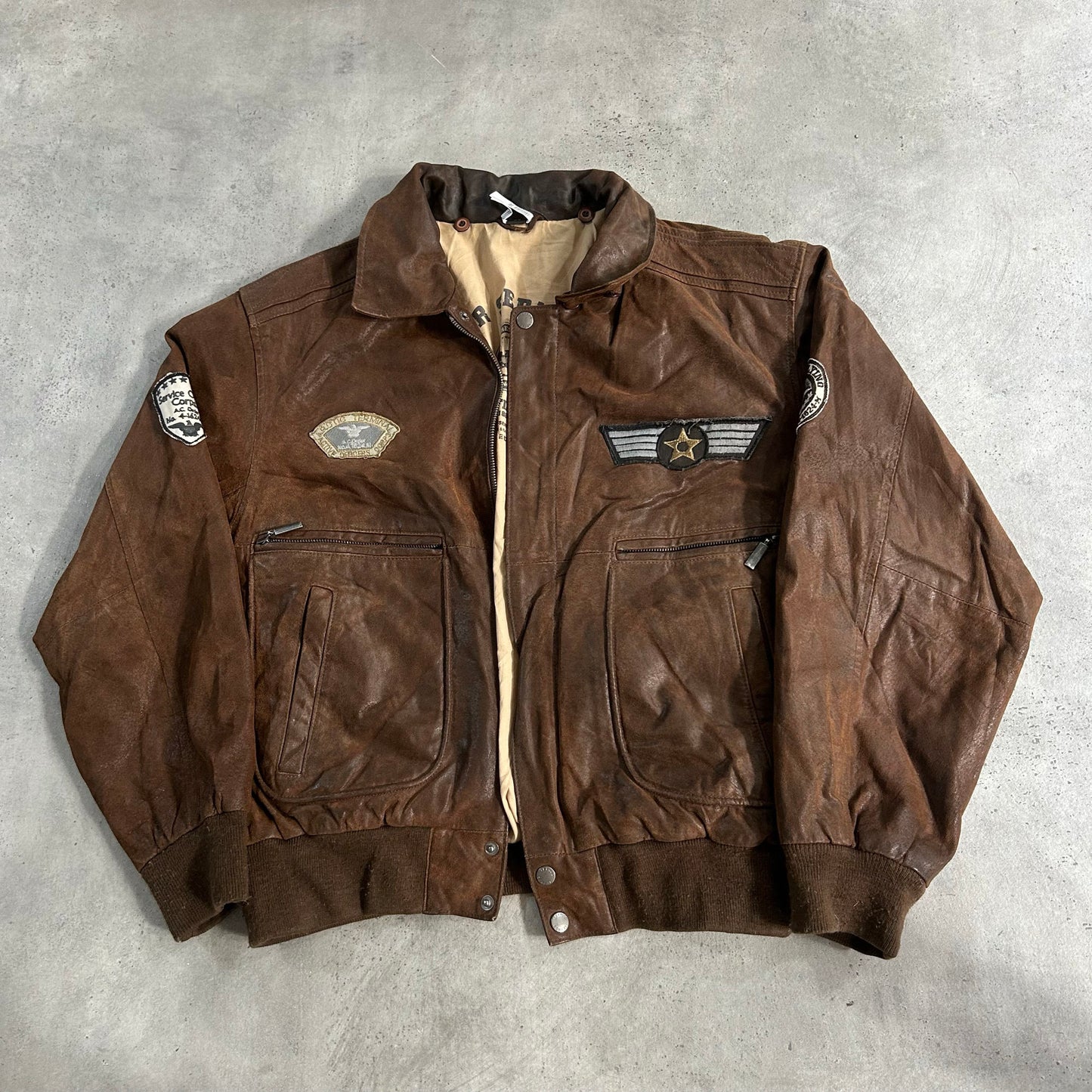 Vintage 70s-90s Military Flight Leather Jackets