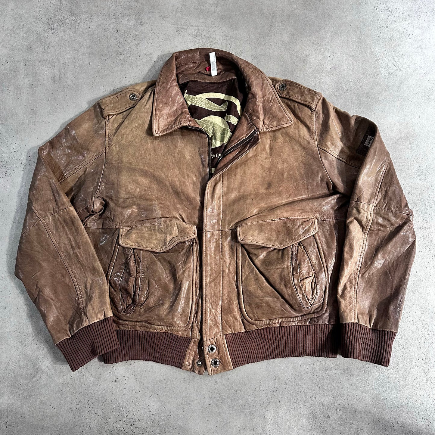 Vintage 70s-90s Spain Military A-2 Leather Jackets