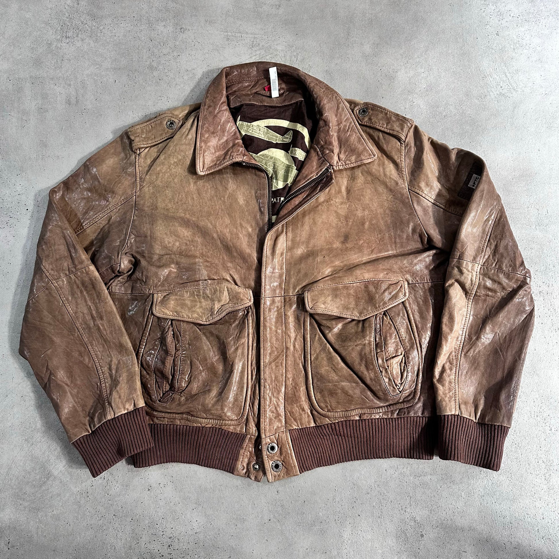 Vintage 70s-90s Spain Military A-2 Leather Jackets