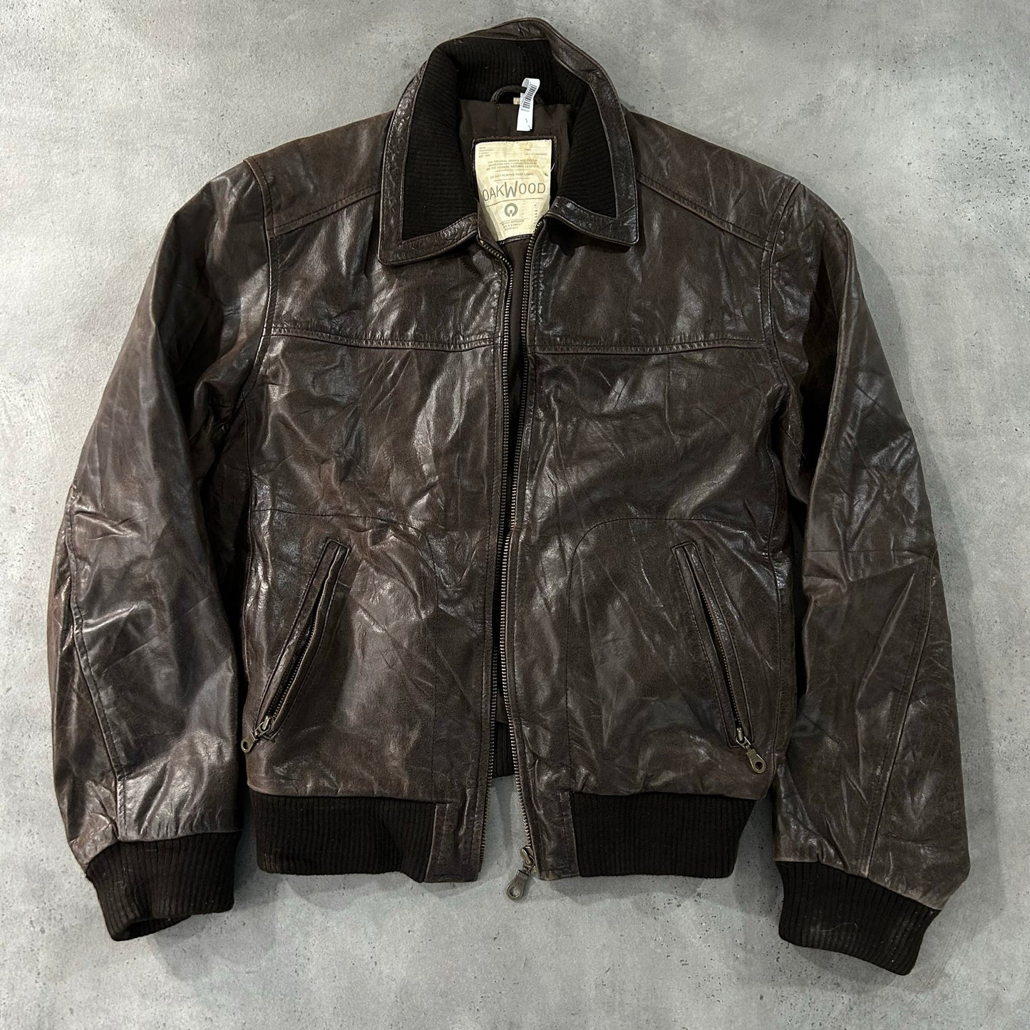Vintage Oakwood Retro Flight Leather Jackets