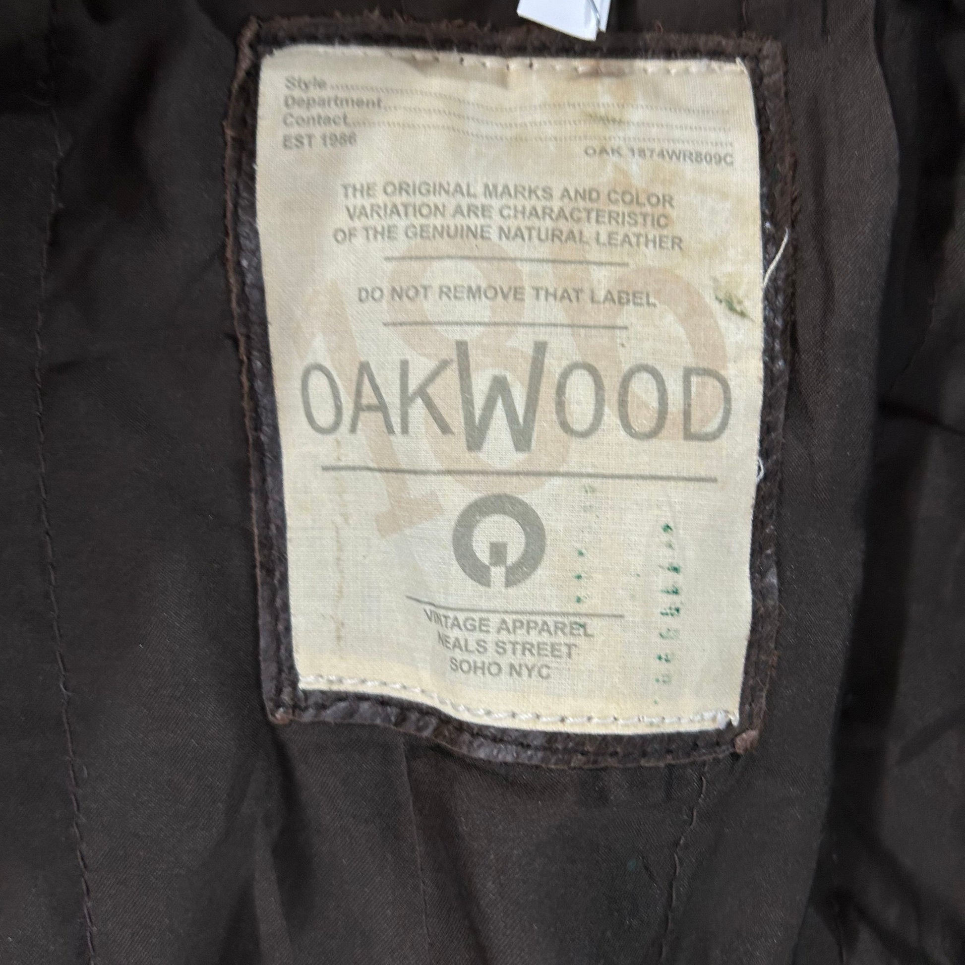 Vintage Oakwood Retro Flight Leather Jackets