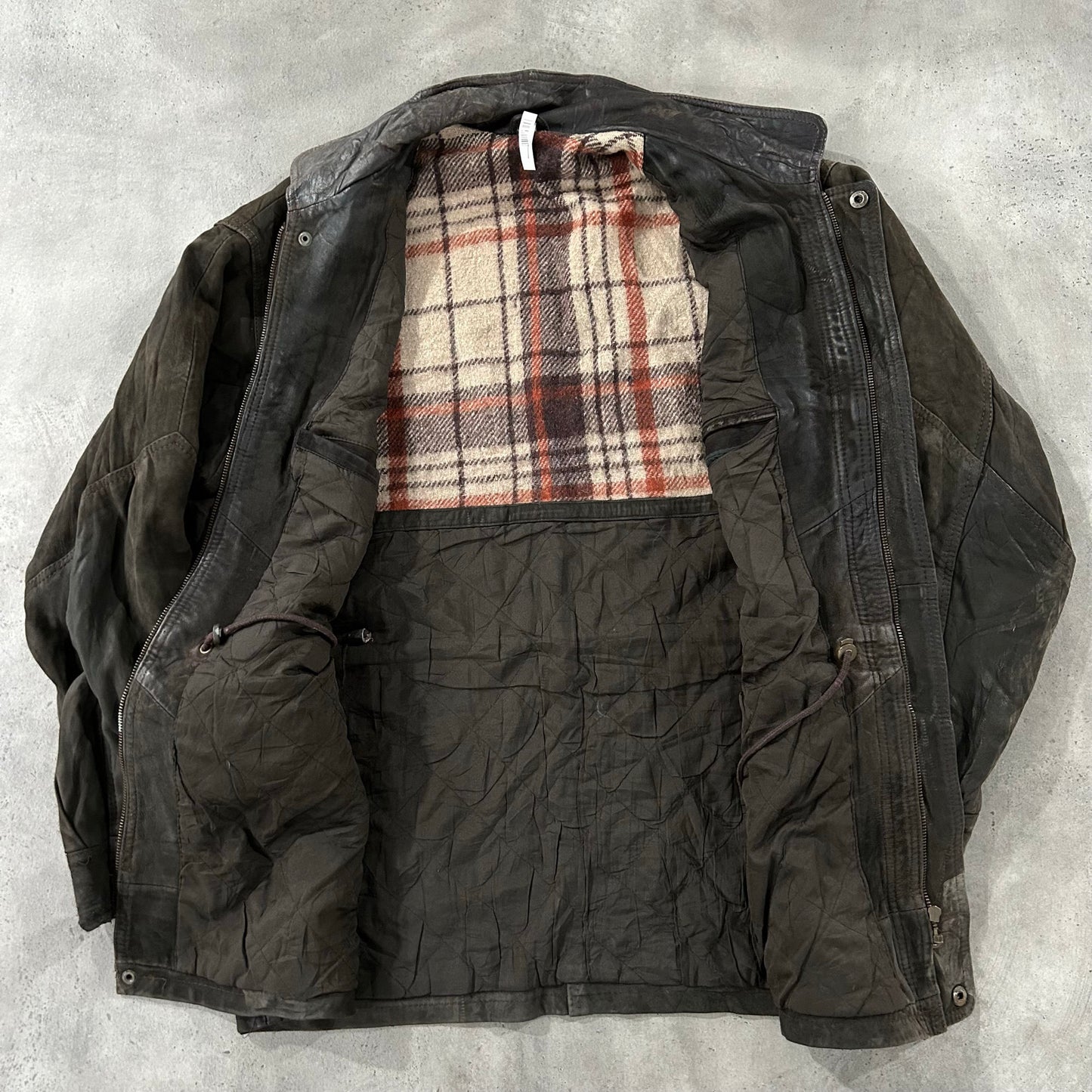 Vintage 70s-90s France Chevignon Workwear Mid-Length Leather Jackets