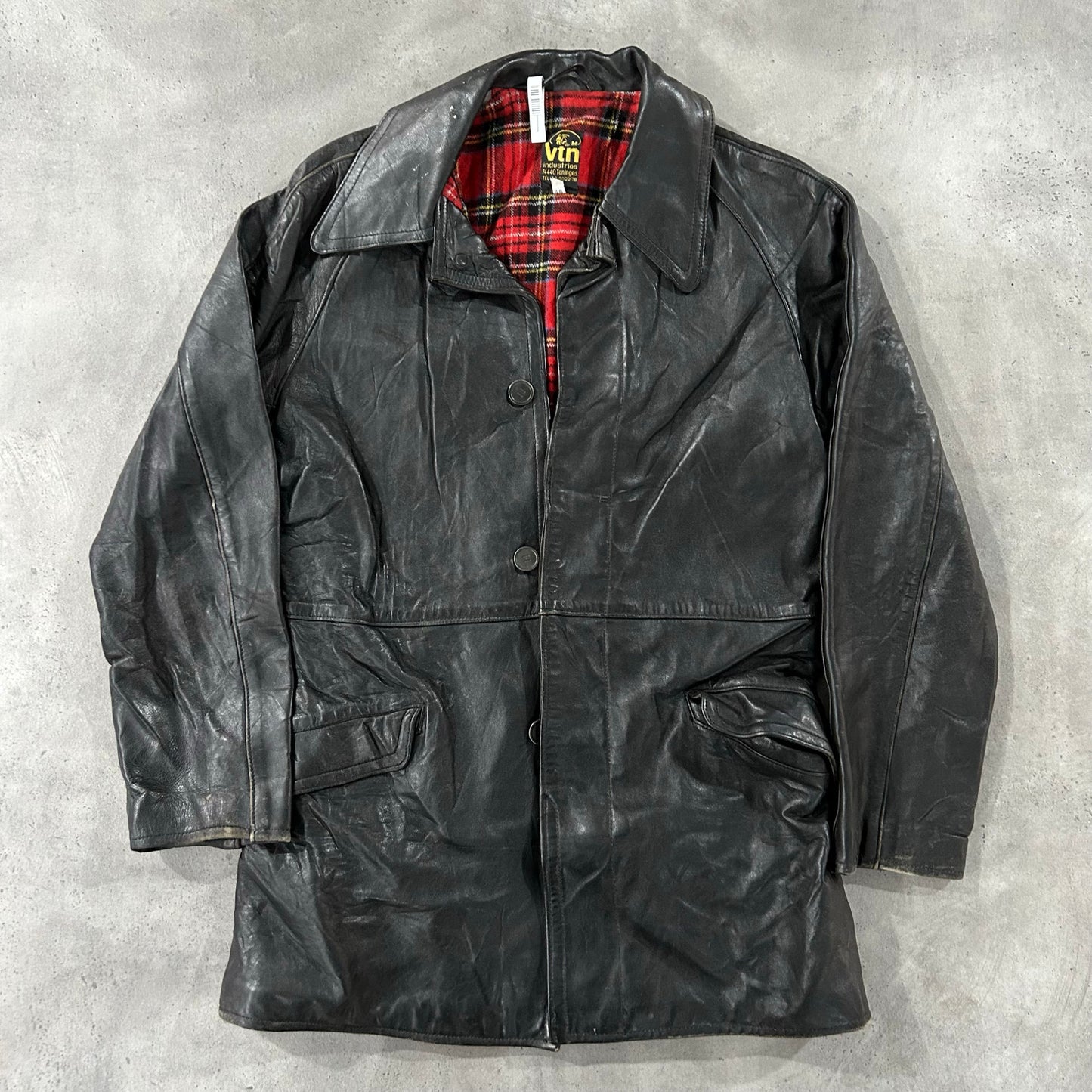 Vintage 70s-90s France Workwear Mid-Length Leather Jackets
