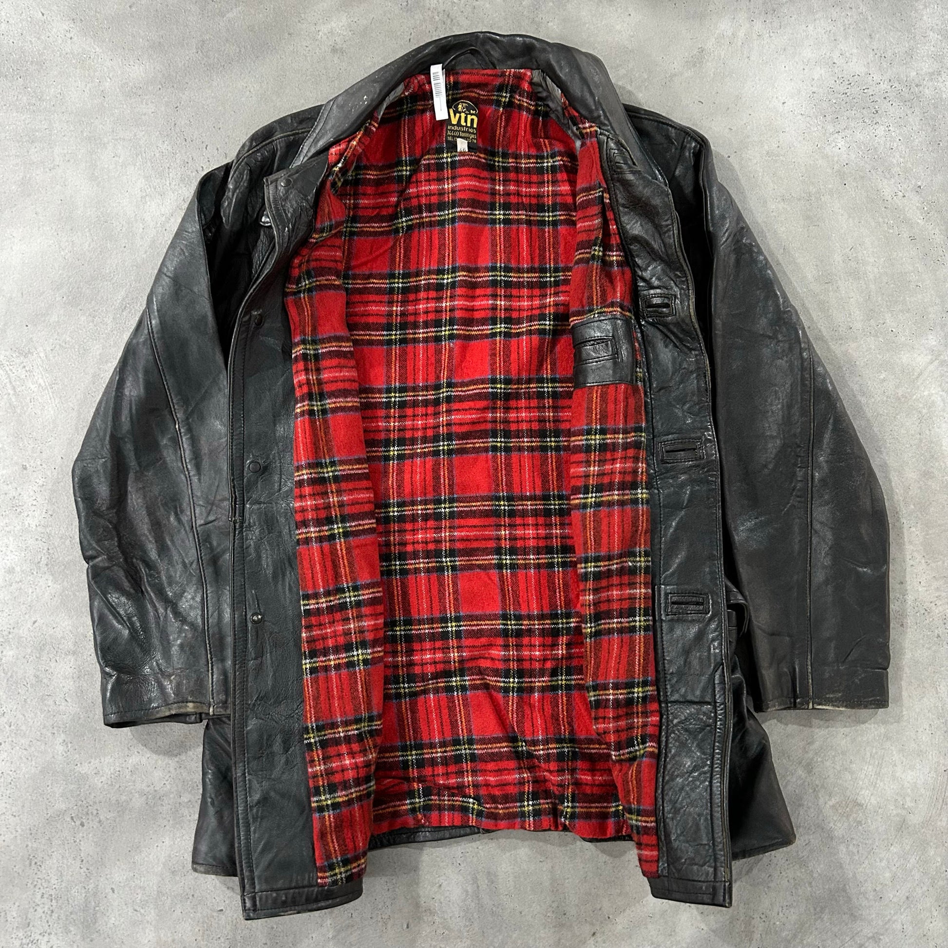 Vintage 70s-90s France Workwear Mid-Length Leather Jackets