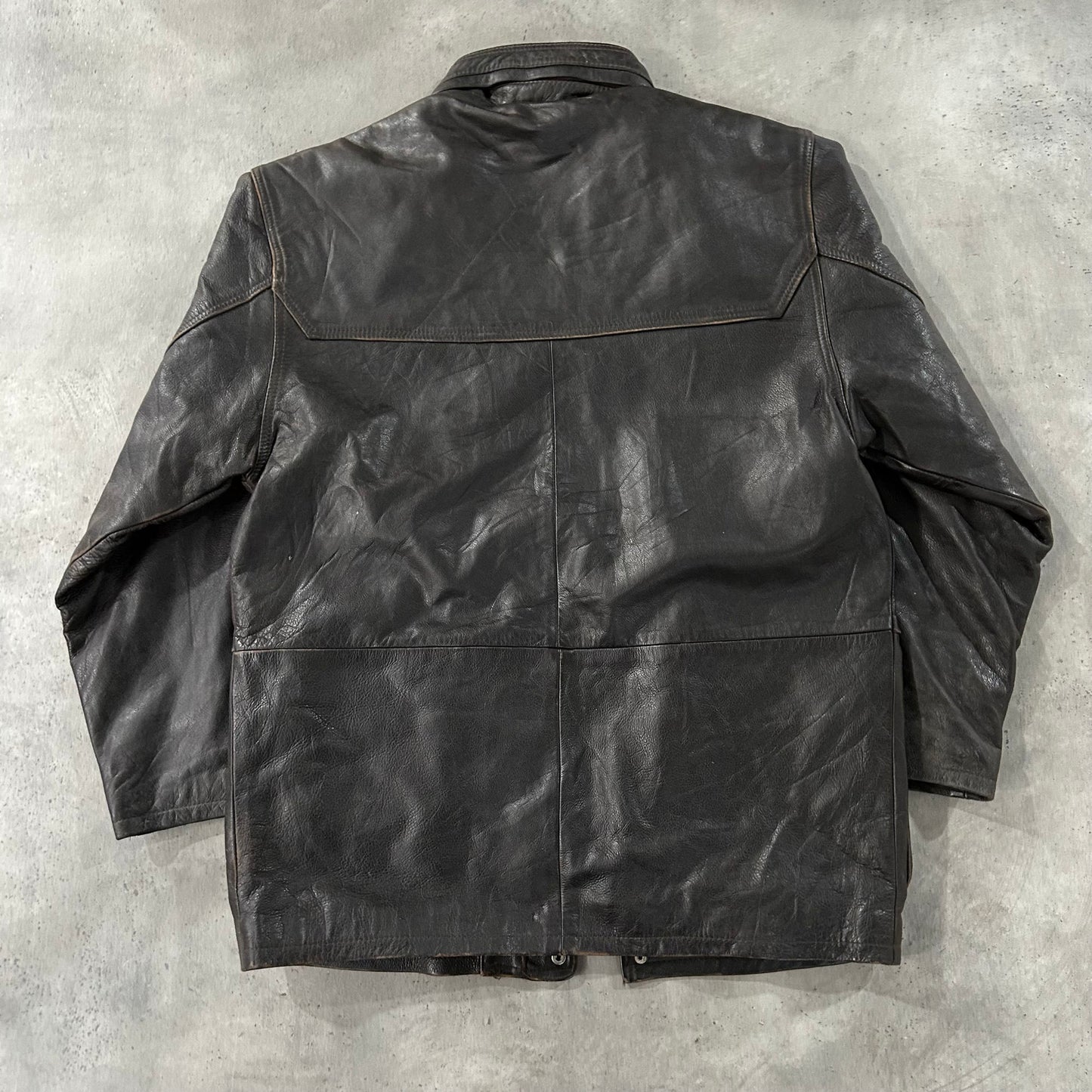 Vintage 70s-90s France Chevignon Retro Mid-Length Leather Jackets