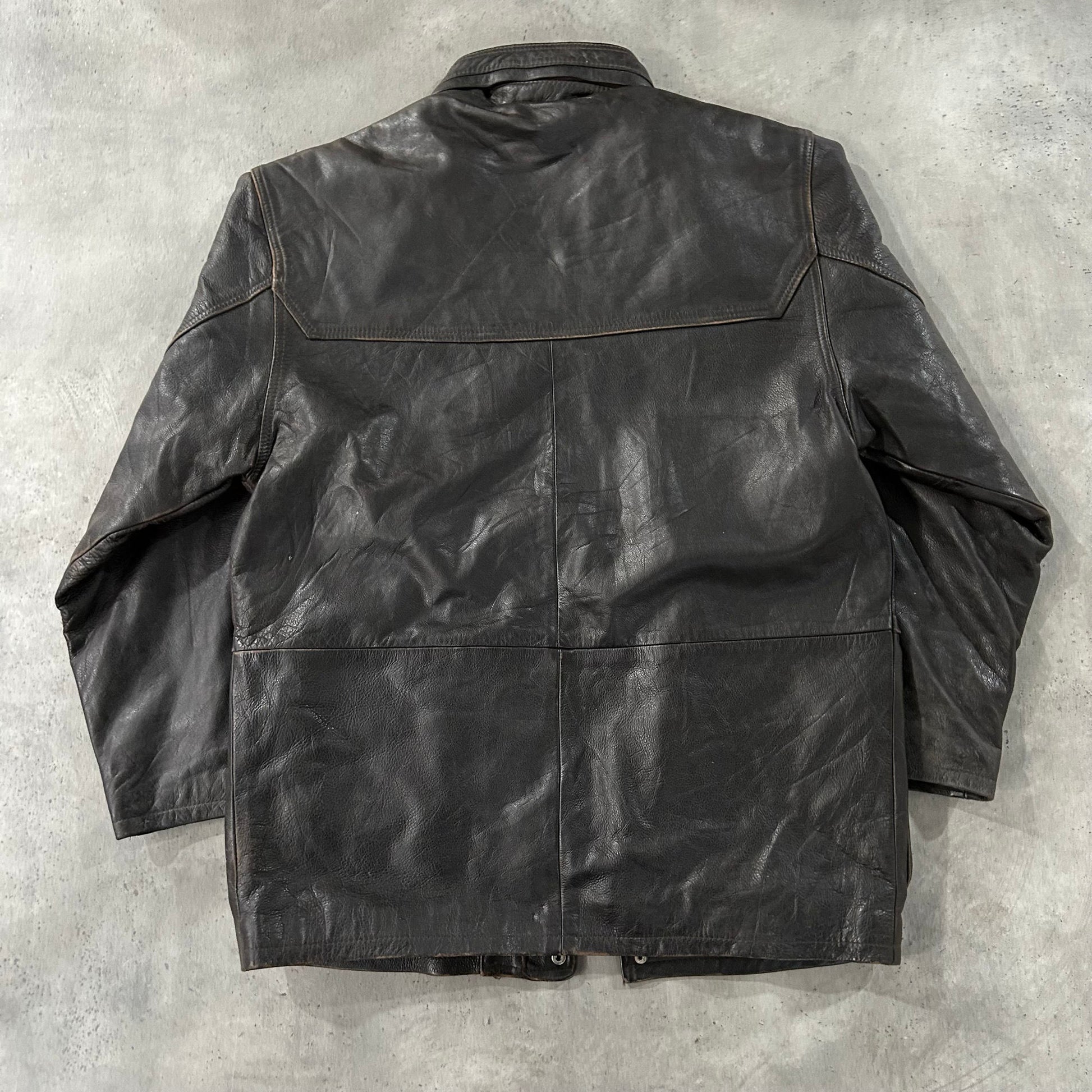 Vintage 70s-90s France Chevignon Retro Mid-Length Leather Jackets