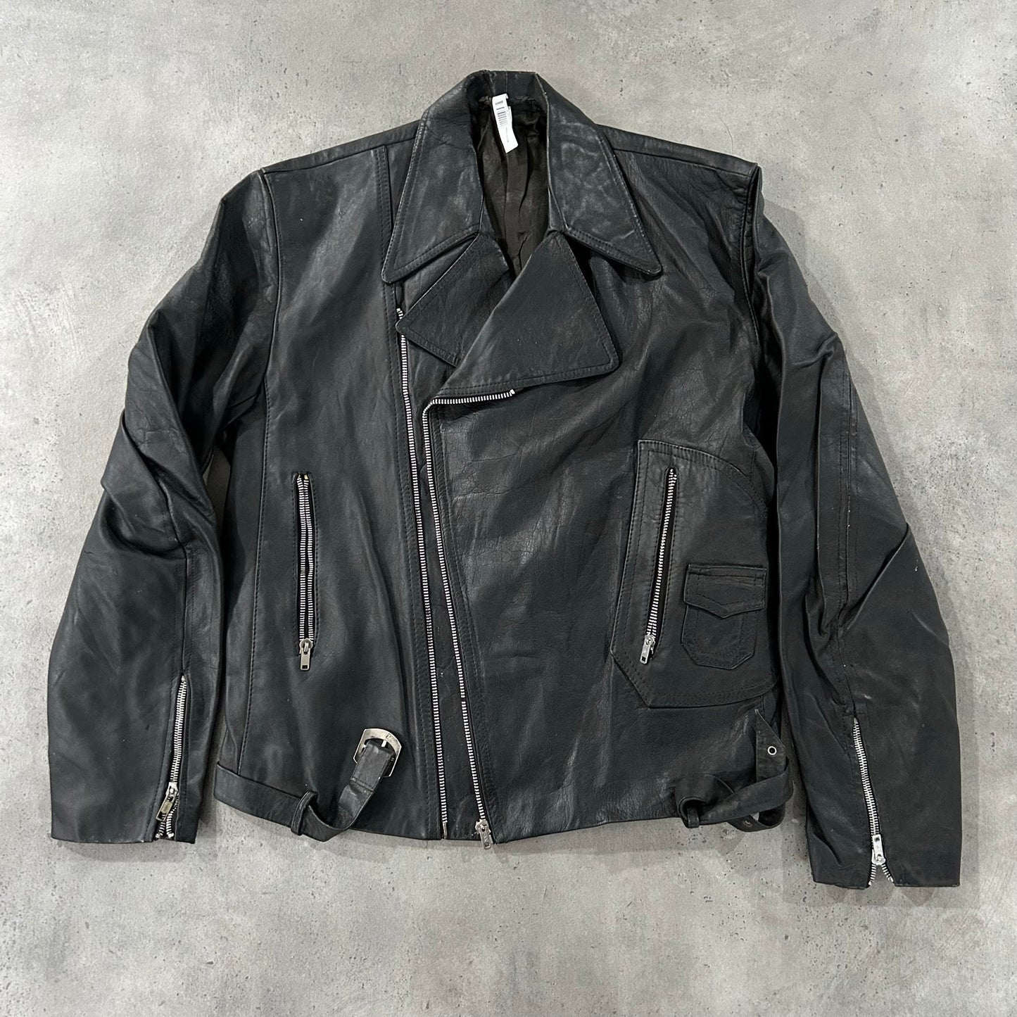 Vintage 70s-90s France Double Rider Leather Jackets