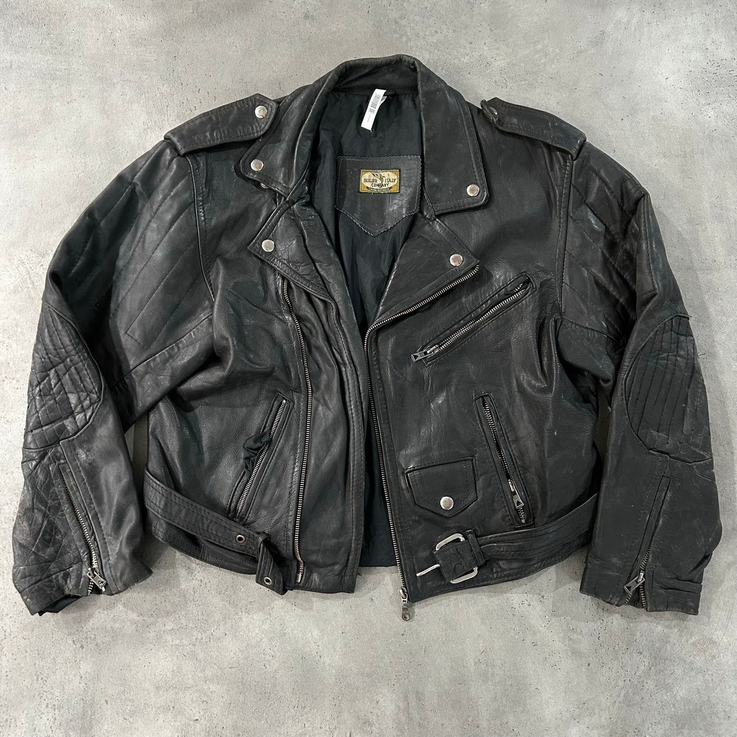 Vintage 70s-90s Italy Double Rider Leather Jackets