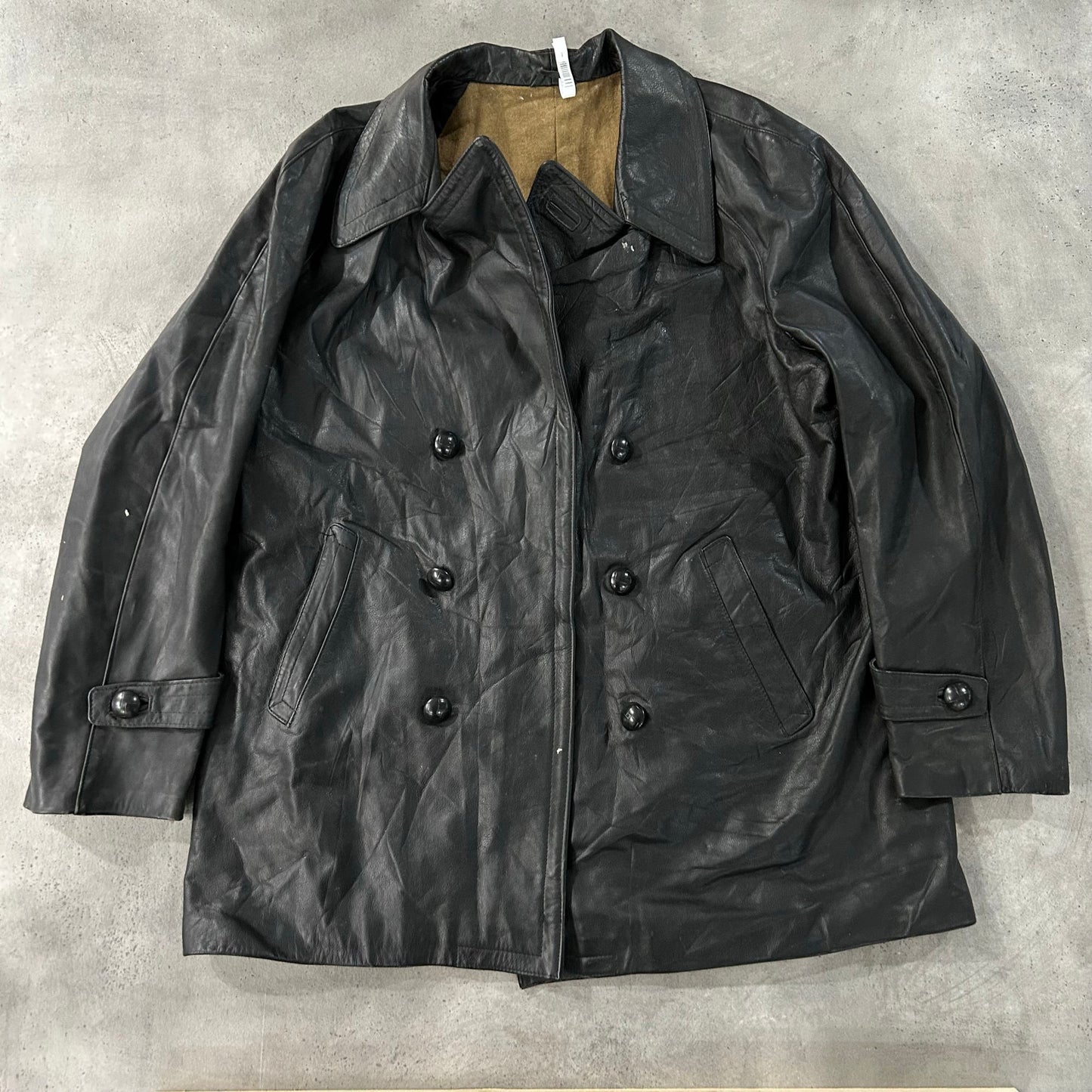 Vintage 50s-60s France Workwear Mid-Length Leather Jackets