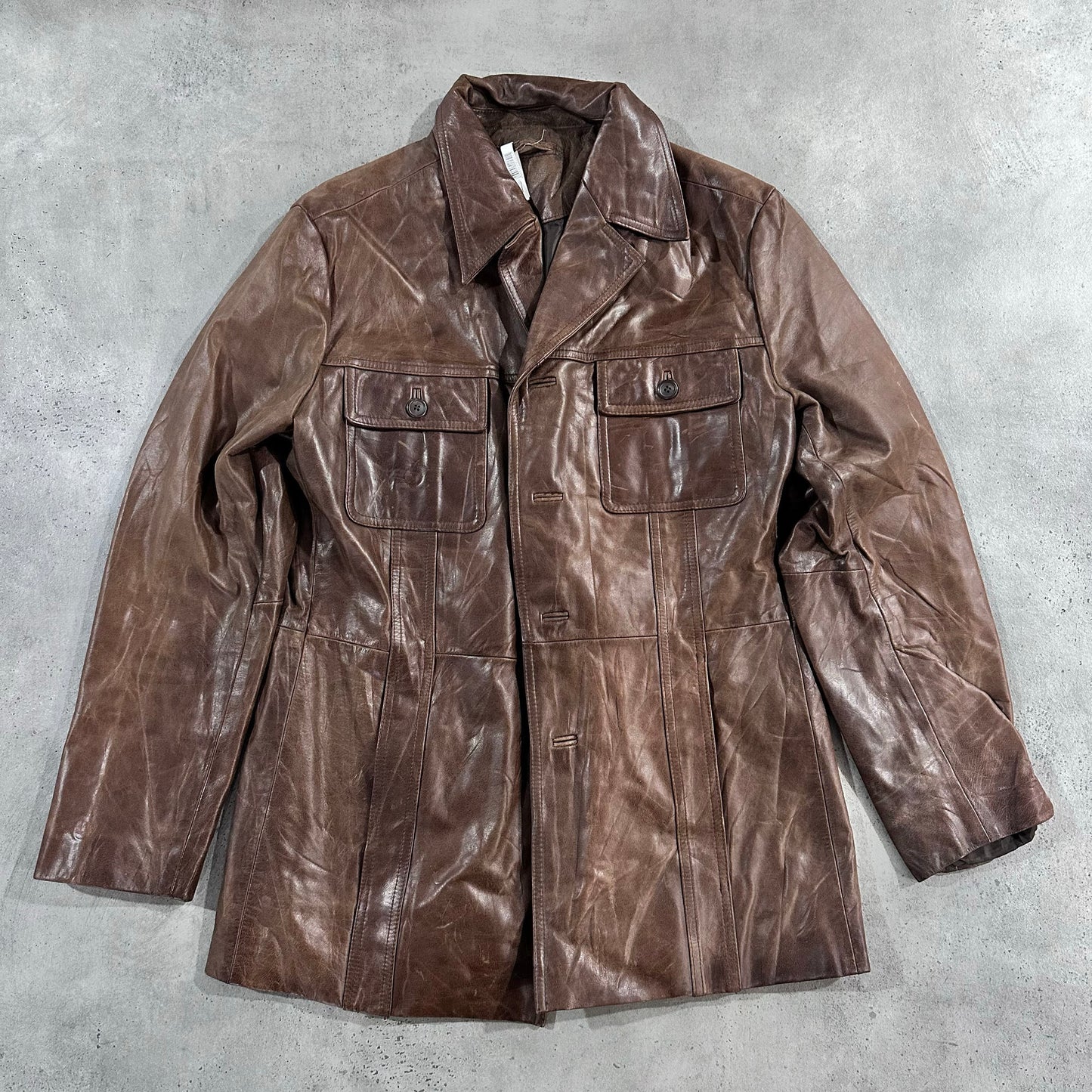 Vintage Retro Mid-Length Leather Jackets