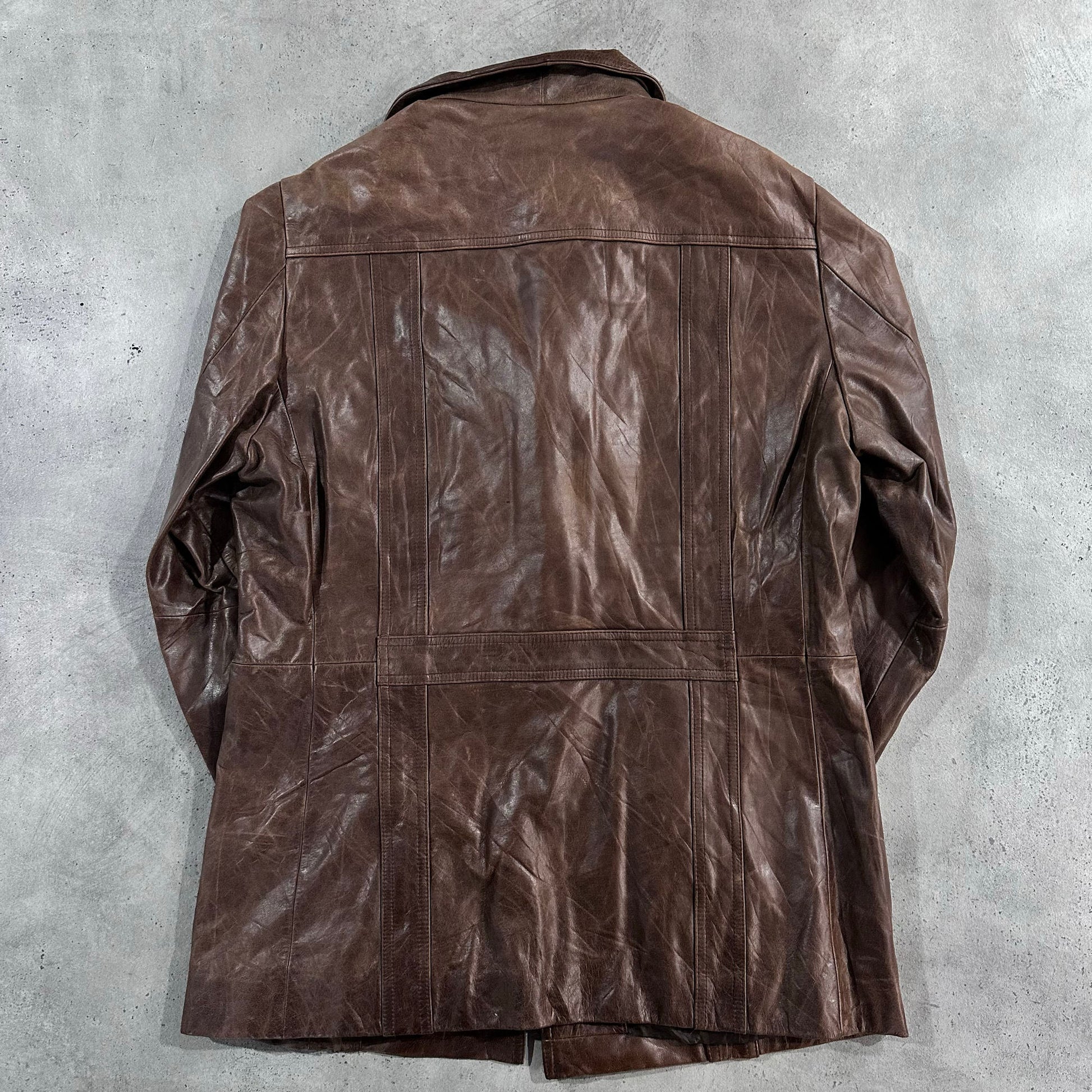 Vintage Retro Mid-Length Leather Jackets