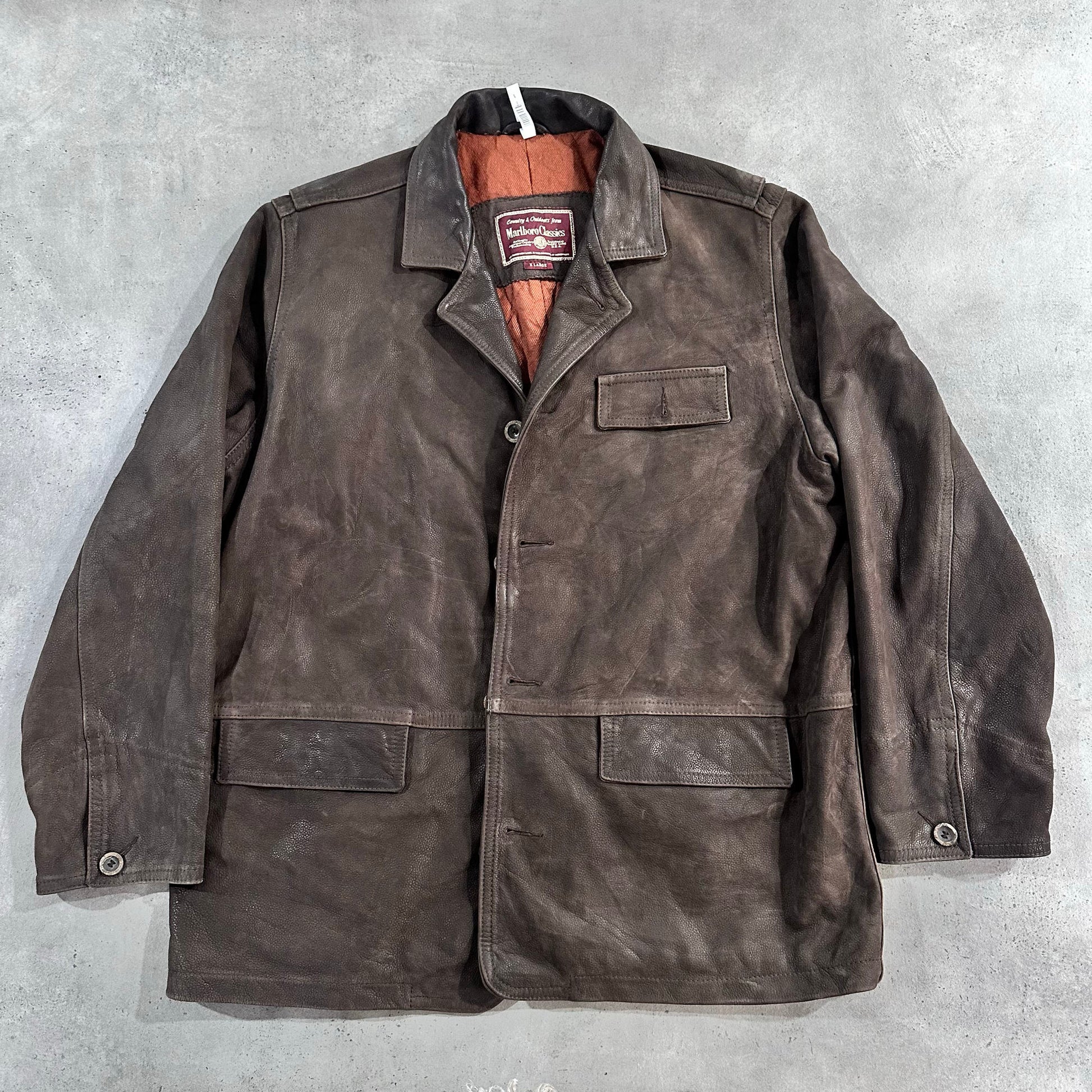 Vintage 70s-90s Marlboro Workwear Mid-Length Leather Jackets