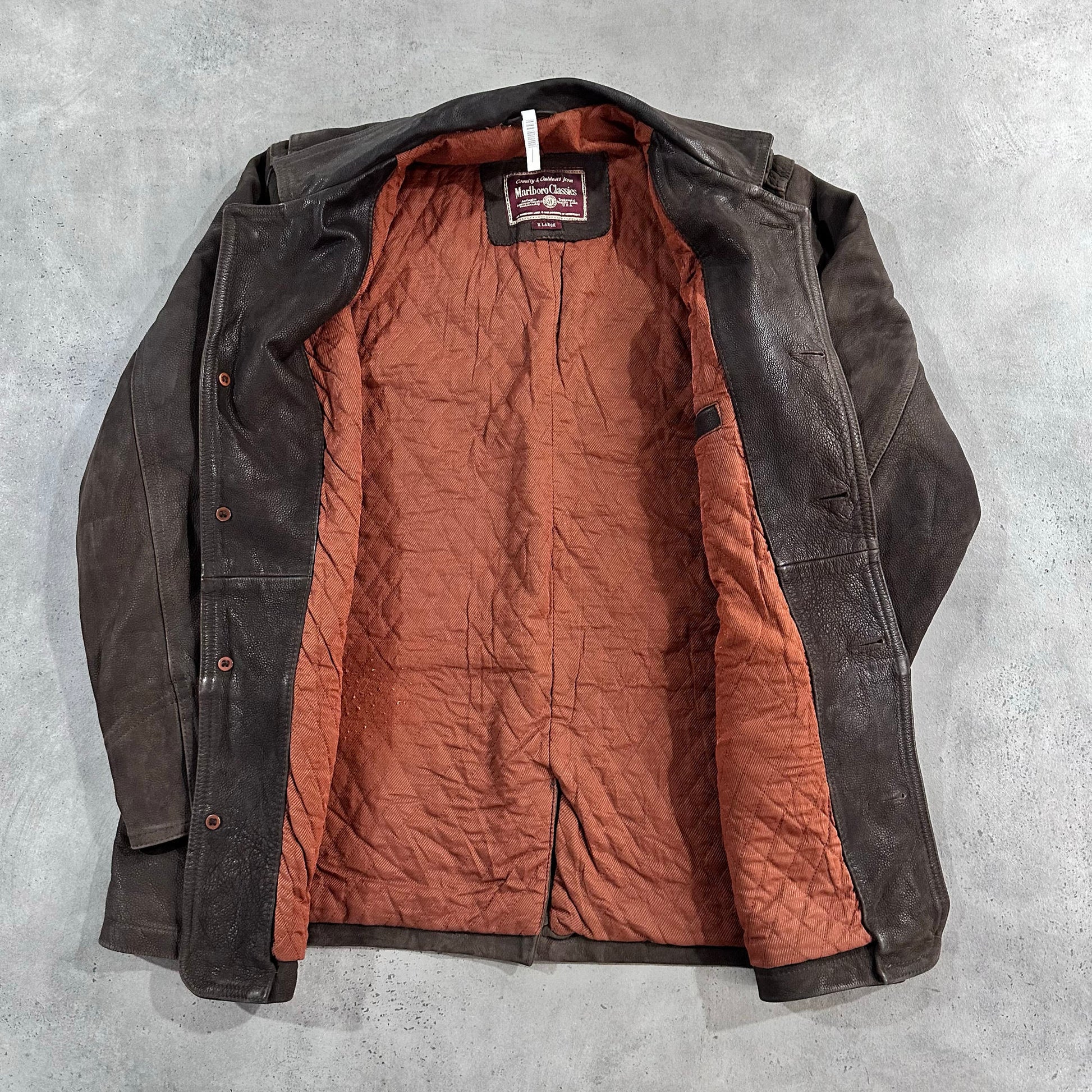 Vintage 70s-90s Marlboro Workwear Mid-Length Leather Jackets