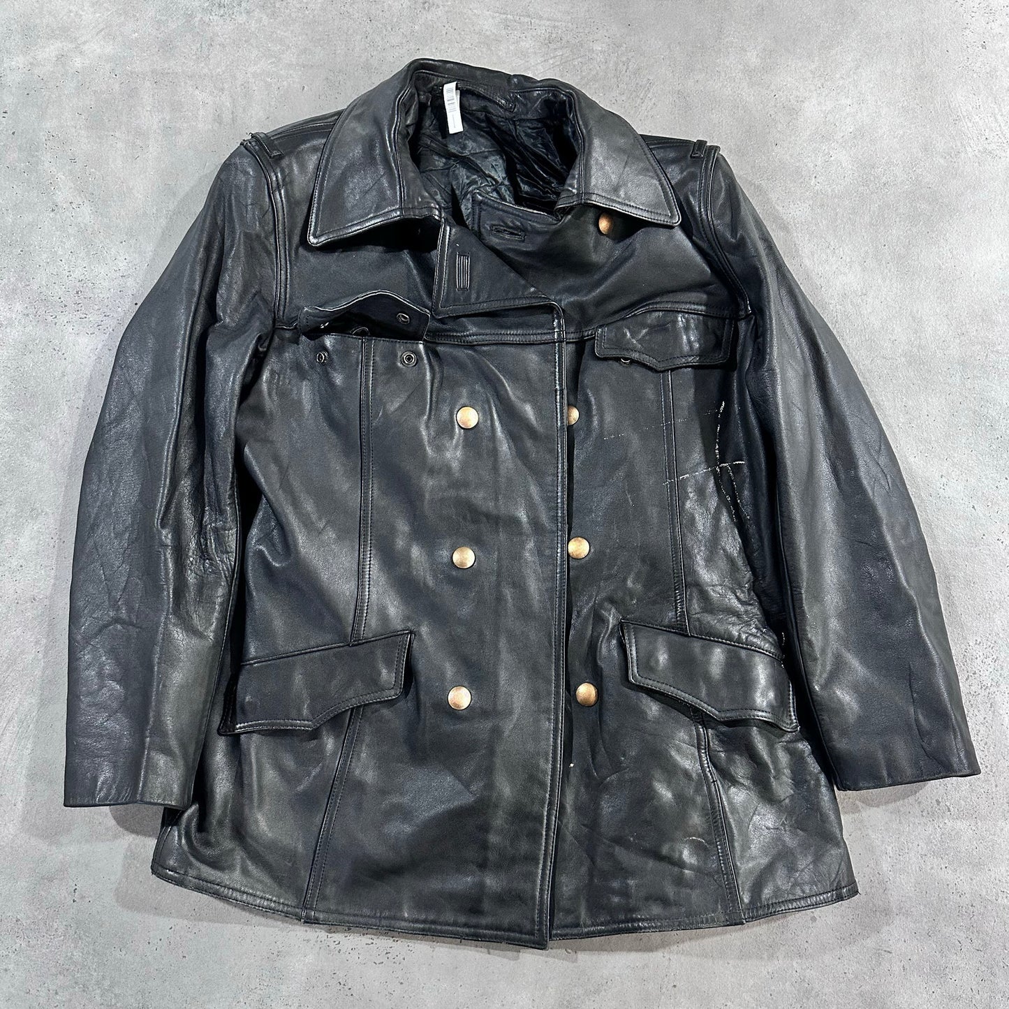 Vintage 70s-90s Germany Military Mid-Length Leather Jackets