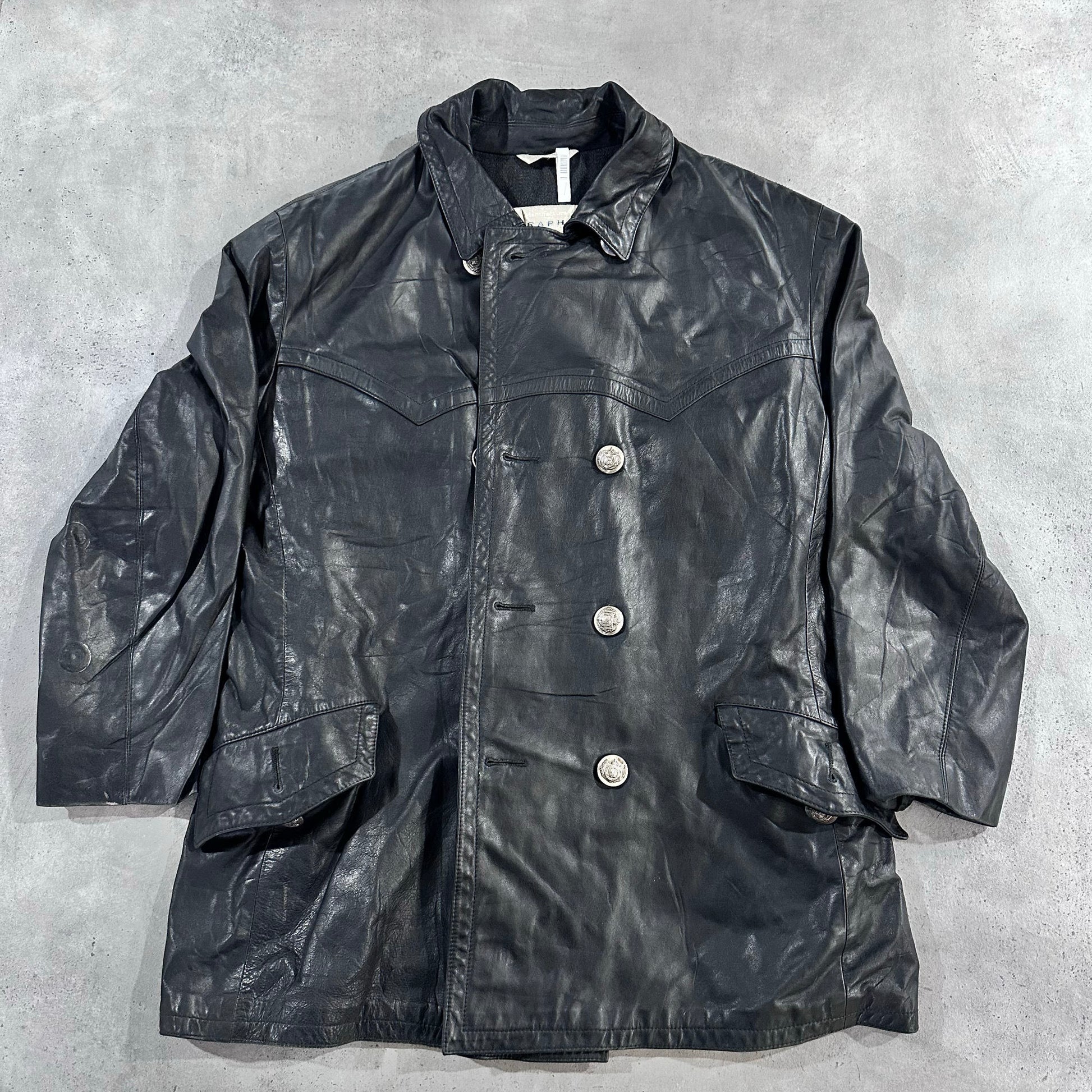Vintage France Pre-owned Luxury Mid-Length Leather Jackets