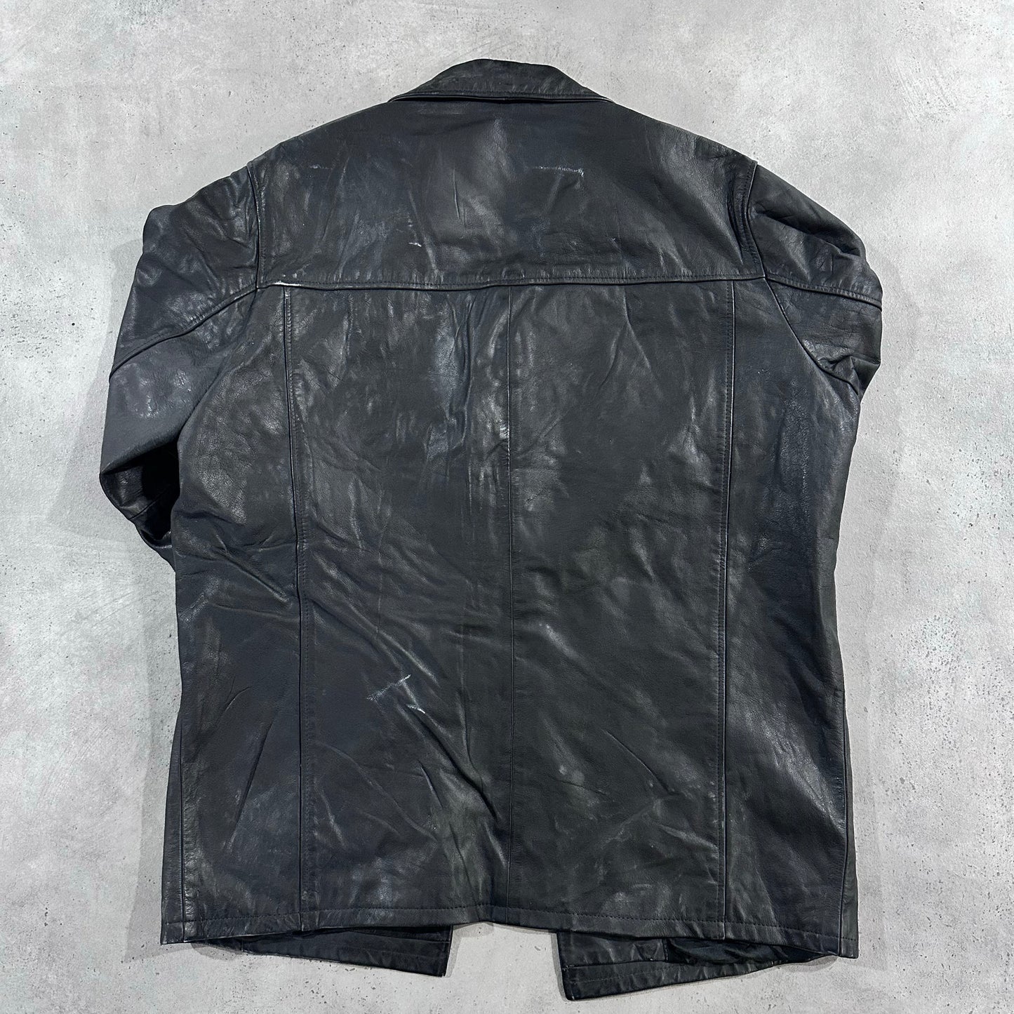 Vintage 70s-90s France Oakwood Retro Mid-Length Leather Jackets