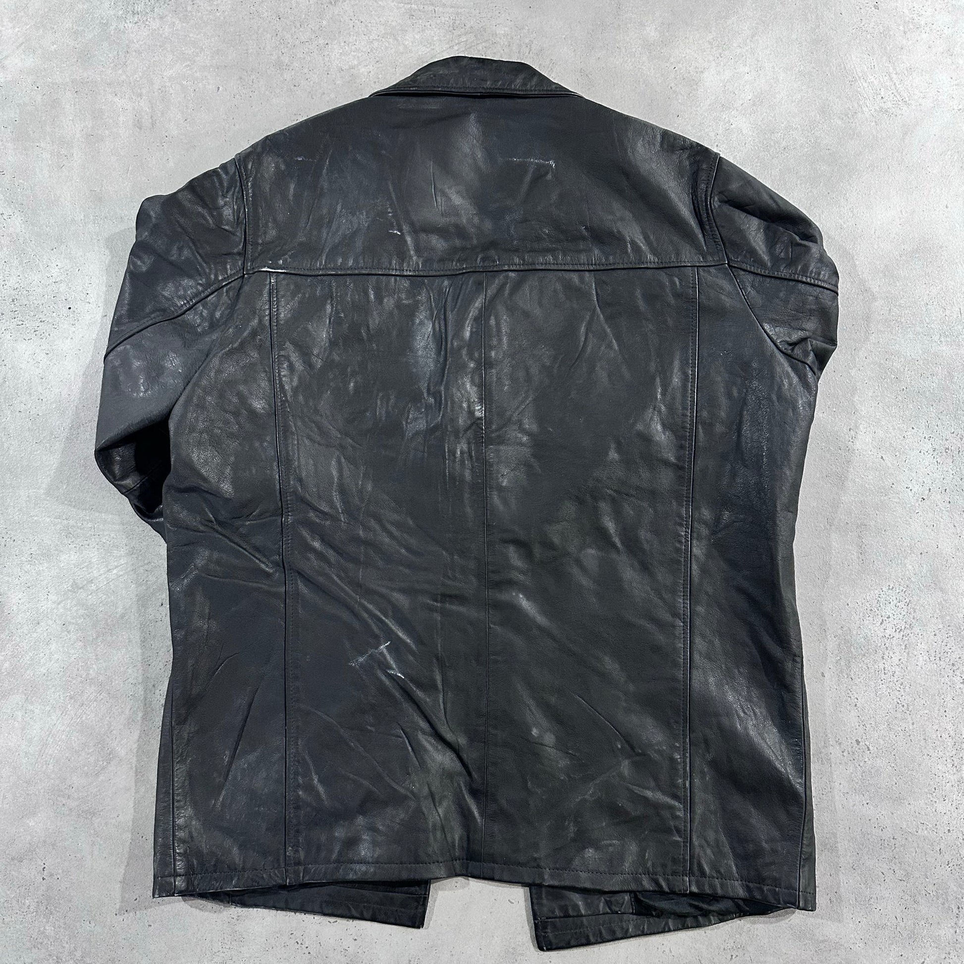 Vintage 70s-90s France Oakwood Retro Mid-Length Leather Jackets