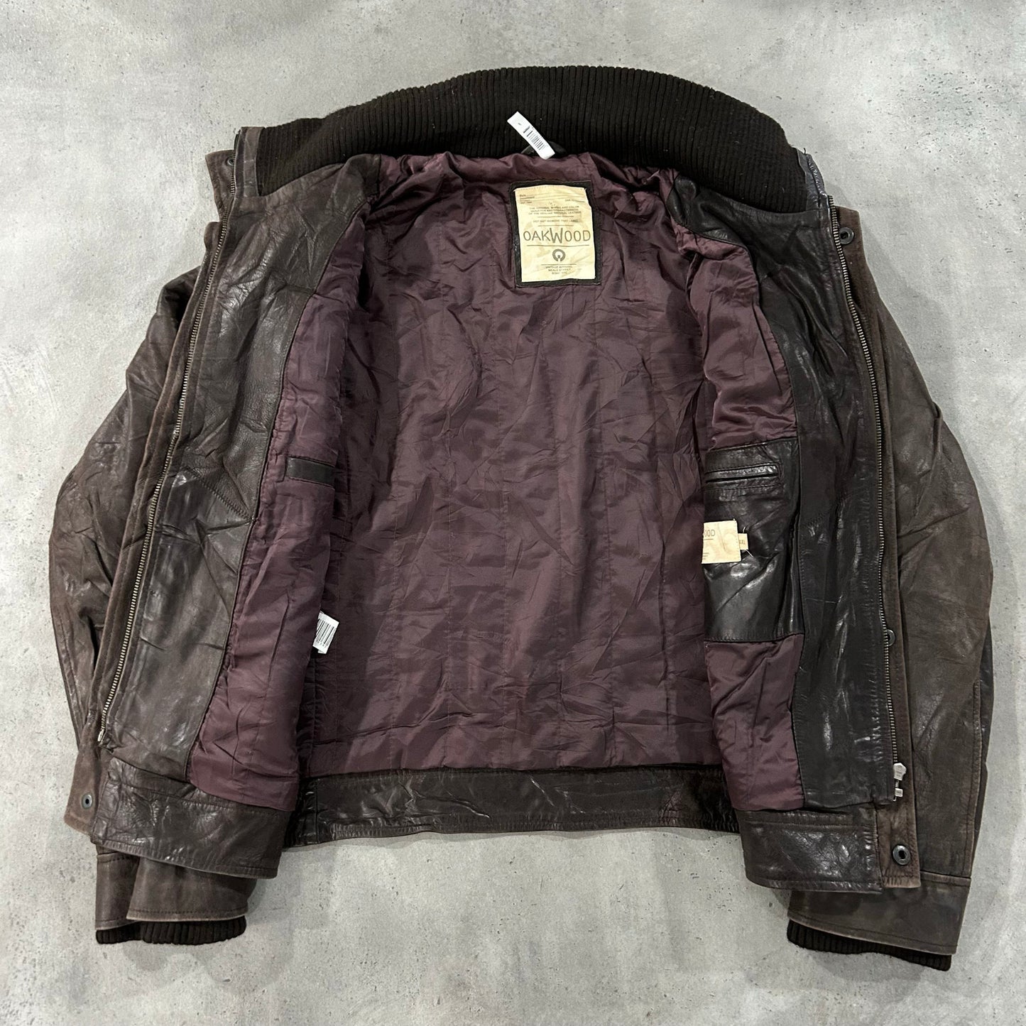 Vintage Oakwood Retro Flight Leather Jackets