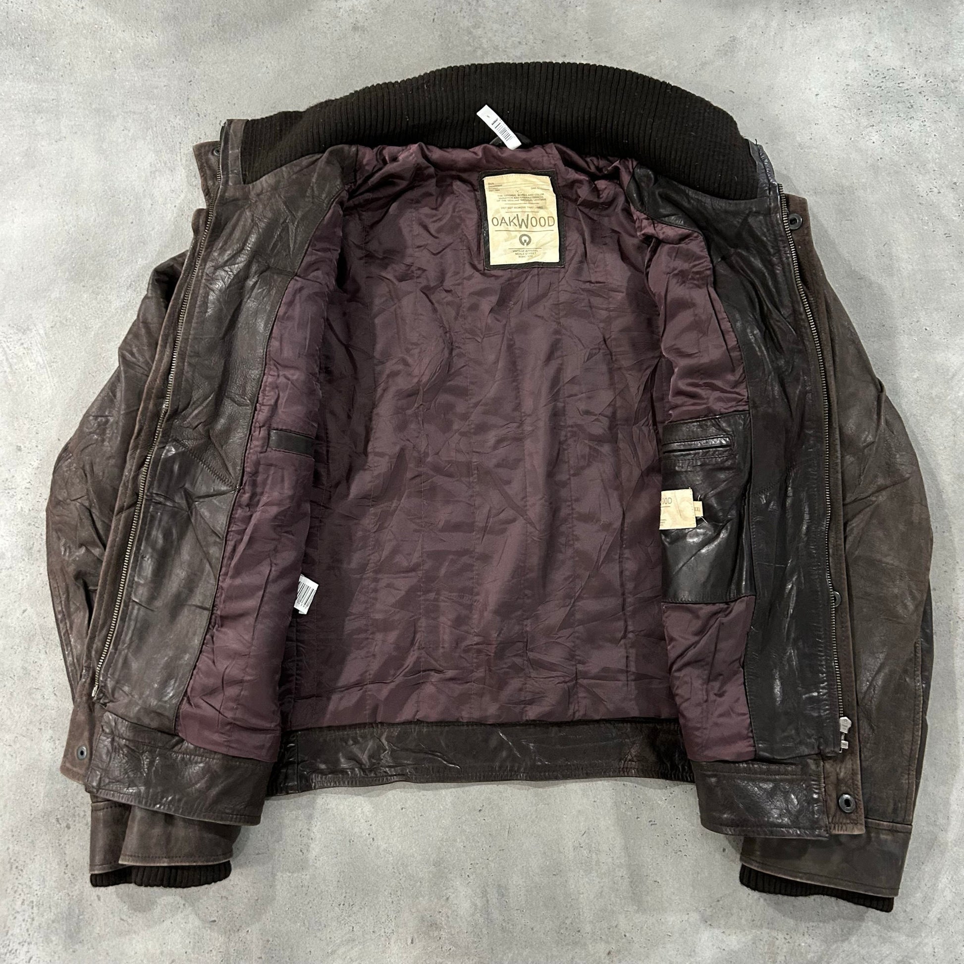 Vintage Oakwood Retro Flight Leather Jackets