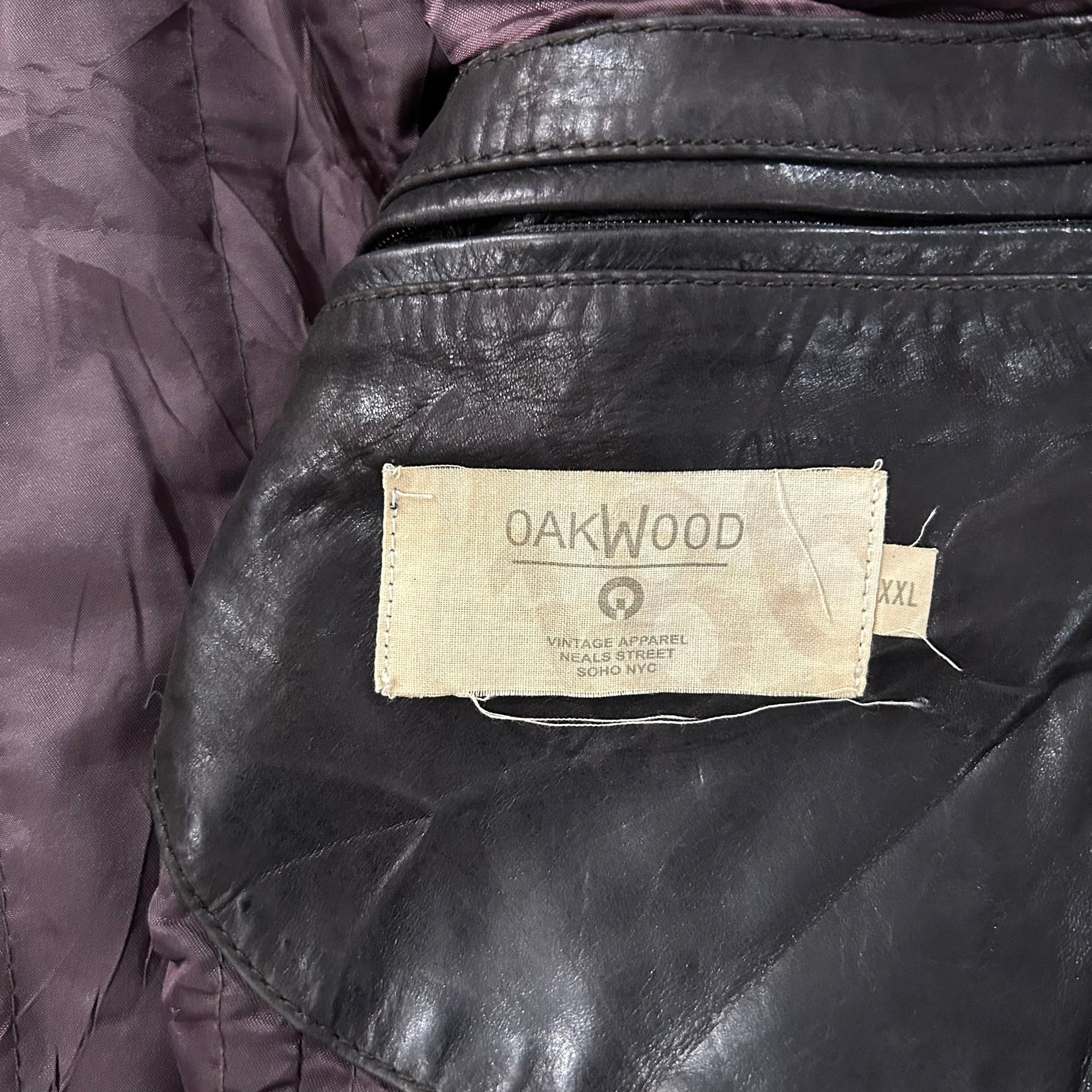 Vintage Oakwood Retro Flight Leather Jackets