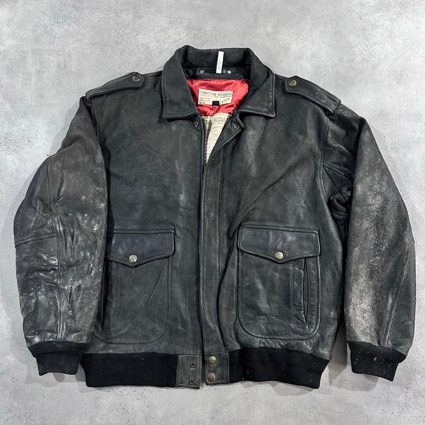 Vintage 70s-90s France Redskins Military Flight Leather Jackets