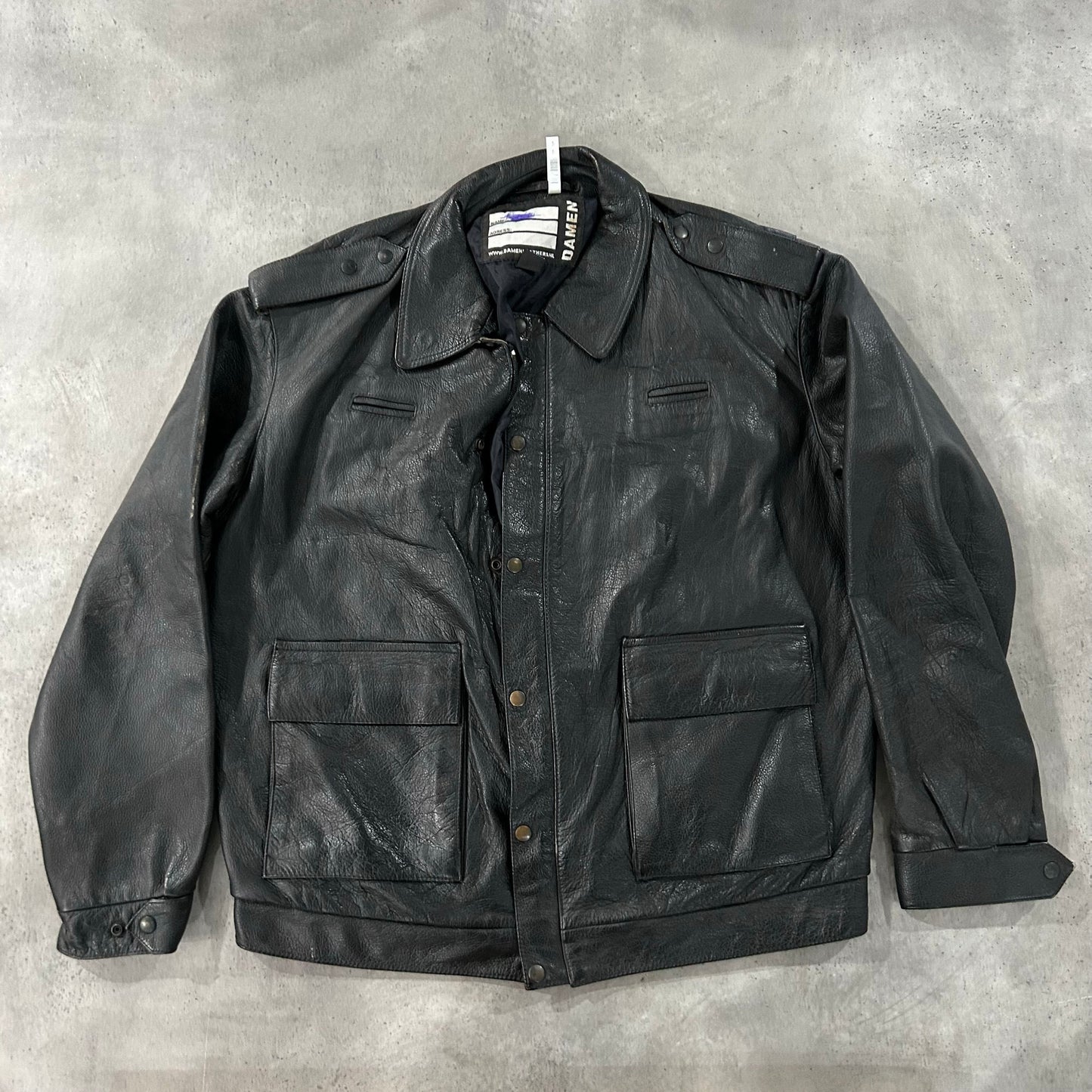 Vintage Netherlands Military Motorcycle Leather Jackets