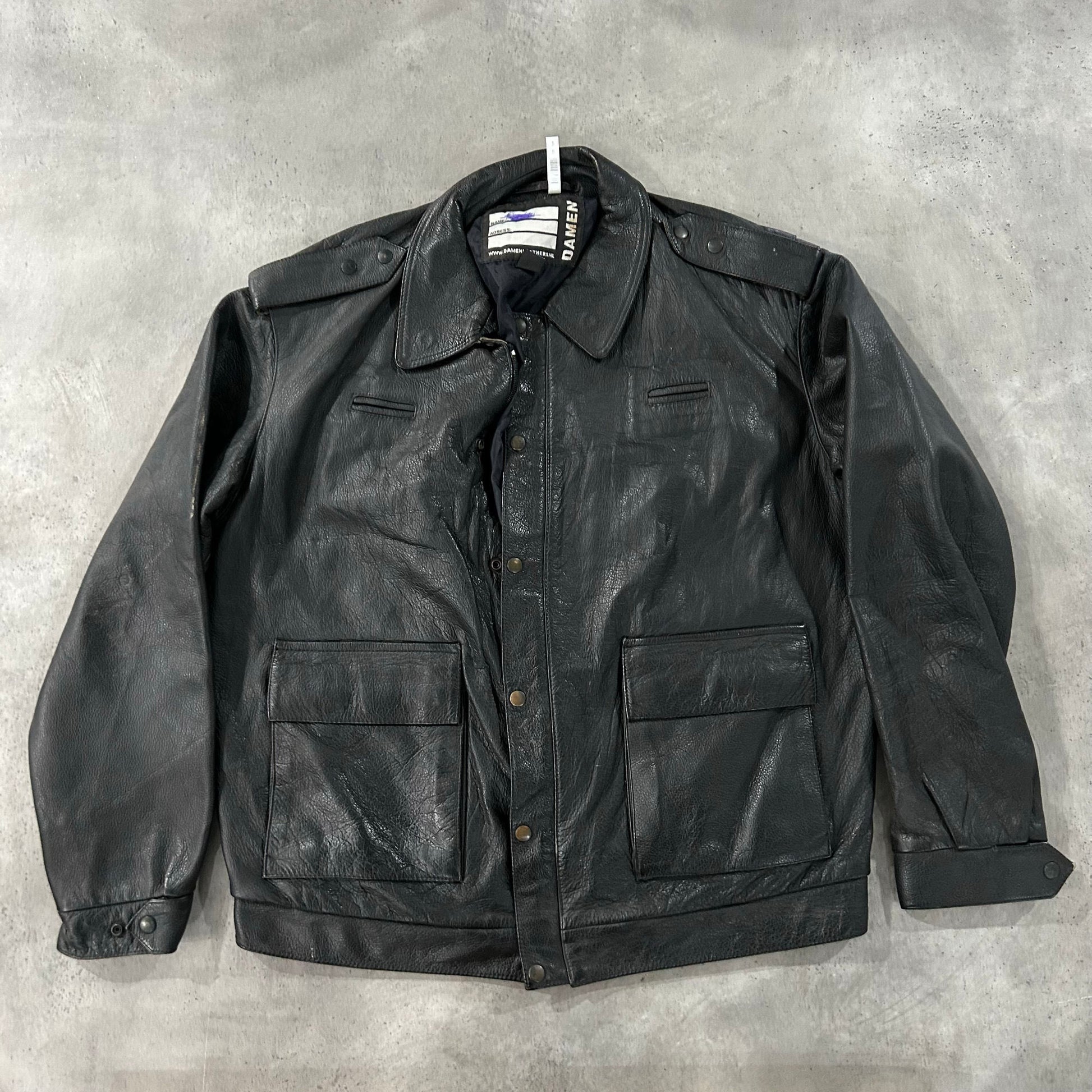 Vintage Netherlands Military Motorcycle Leather Jackets