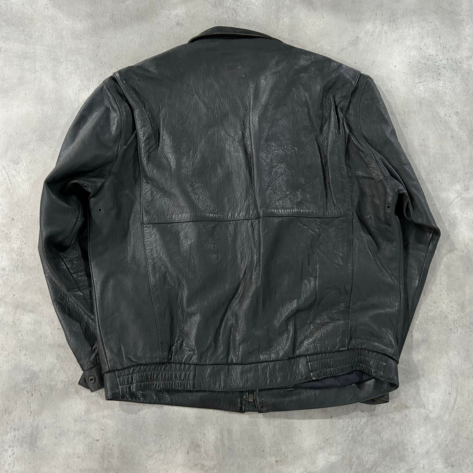 Vintage Netherlands Military Motorcycle Leather Jackets
