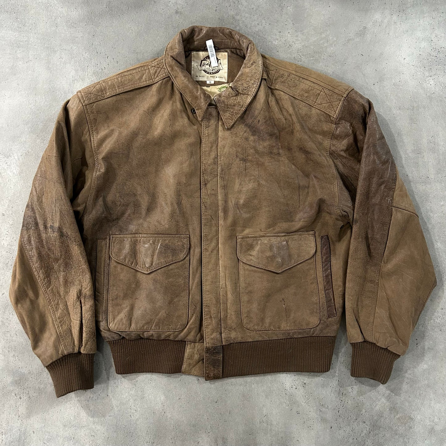 Vintage 70s-90s South Korea Military A-2 Leather Jackets