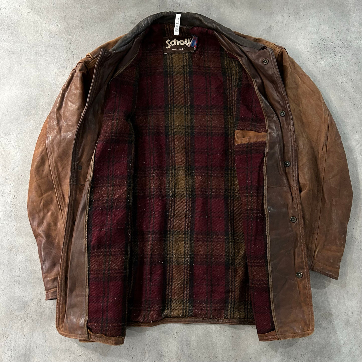 Vintage 70s-90s USA Schott Workwear Mid-Length Leather Jackets