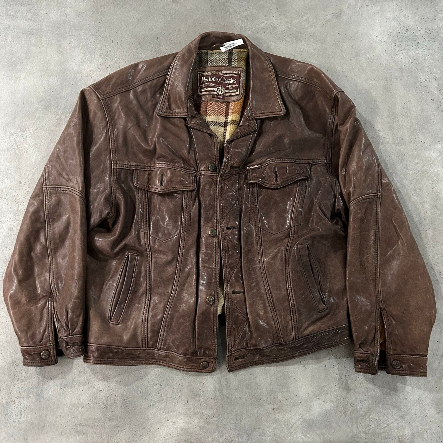 Vintage 70s-90s Italy Marlboro Workwear Leather Jackets