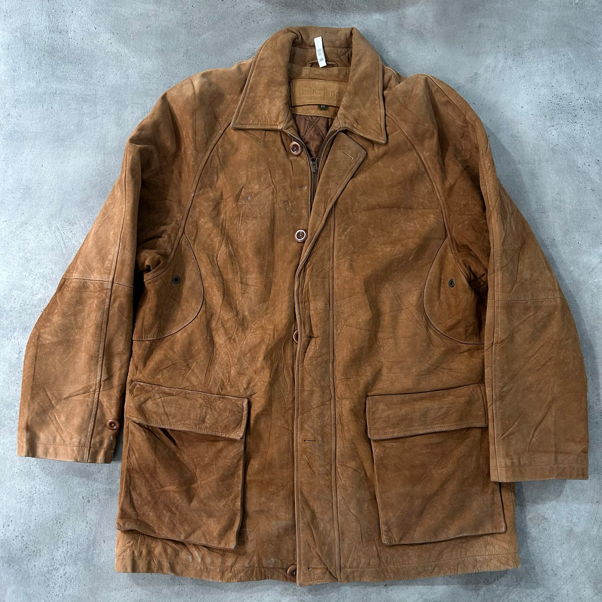 Vintage Turkey Timberland Workwear Mid-Length Leather Jackets