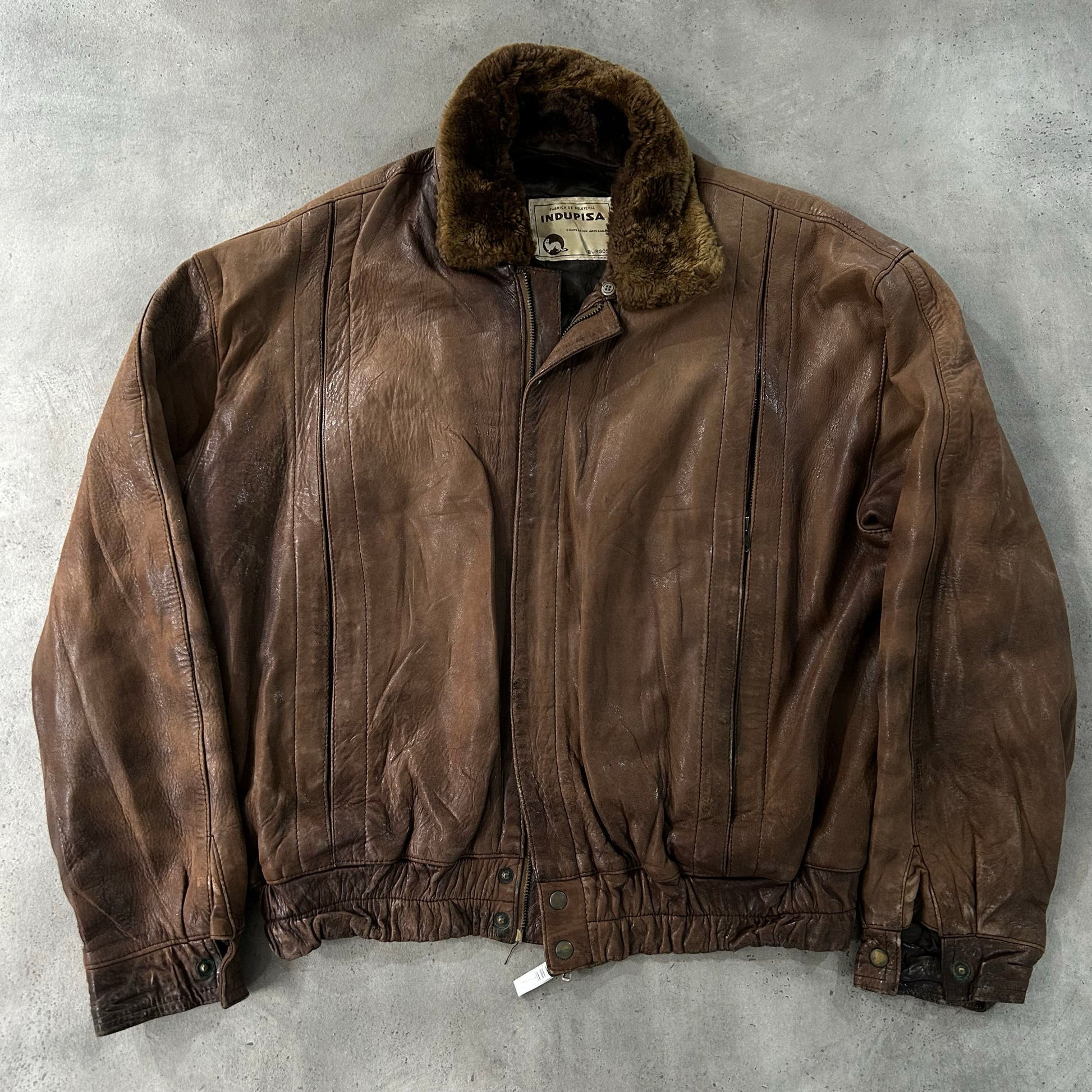 Vintage 70s-90s Spain Military Flight Leather Jackets