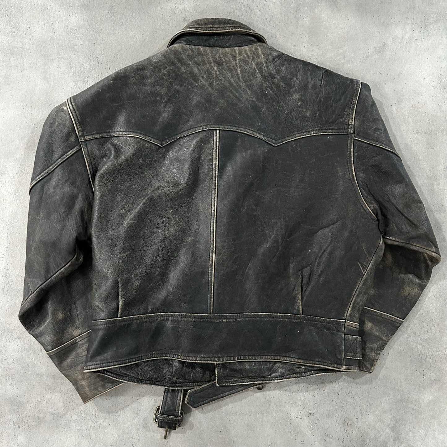 Vintage 70s-90s Chevignon Double Rider Leather Jackets