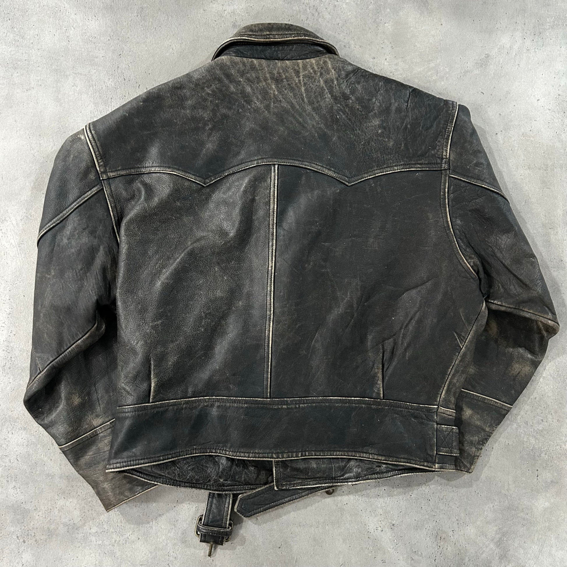 Vintage 70s-90s Chevignon Double Rider Leather Jackets