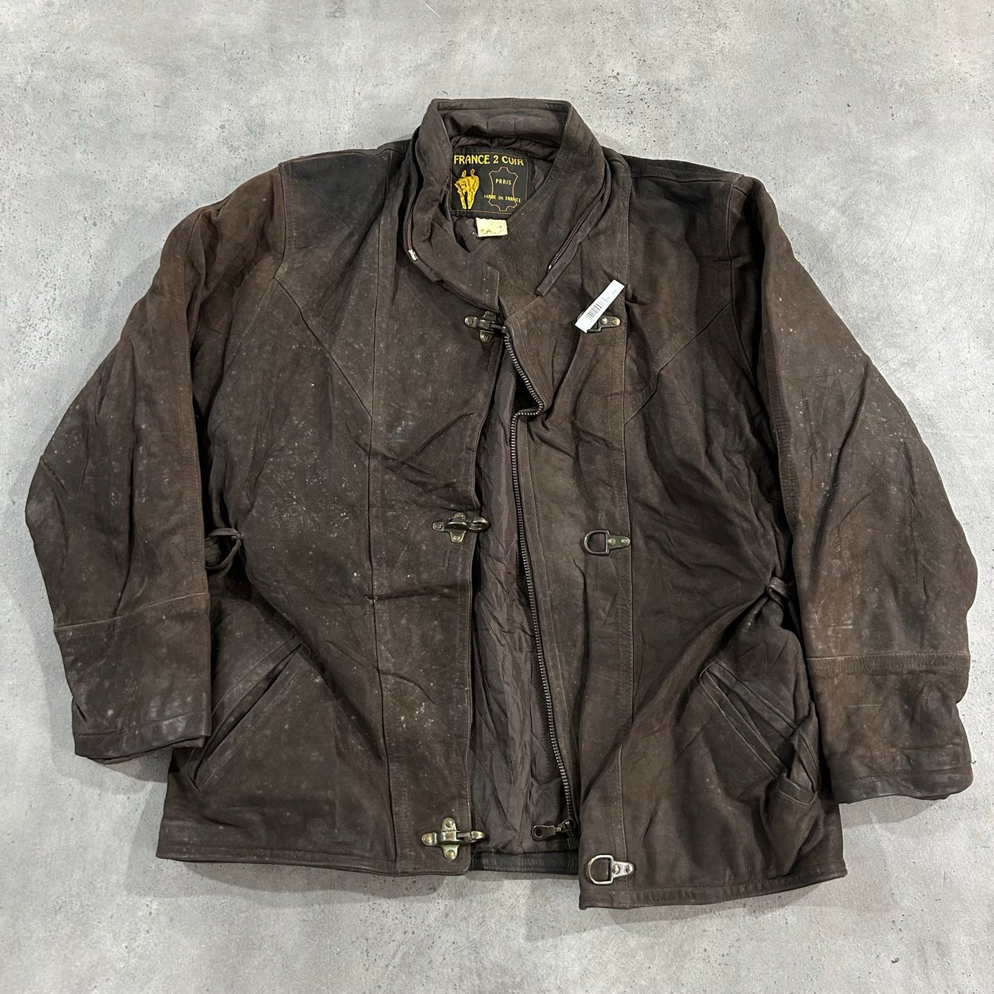 Vintage 70s-90s France Workwear Mid-Length Leather Jackets