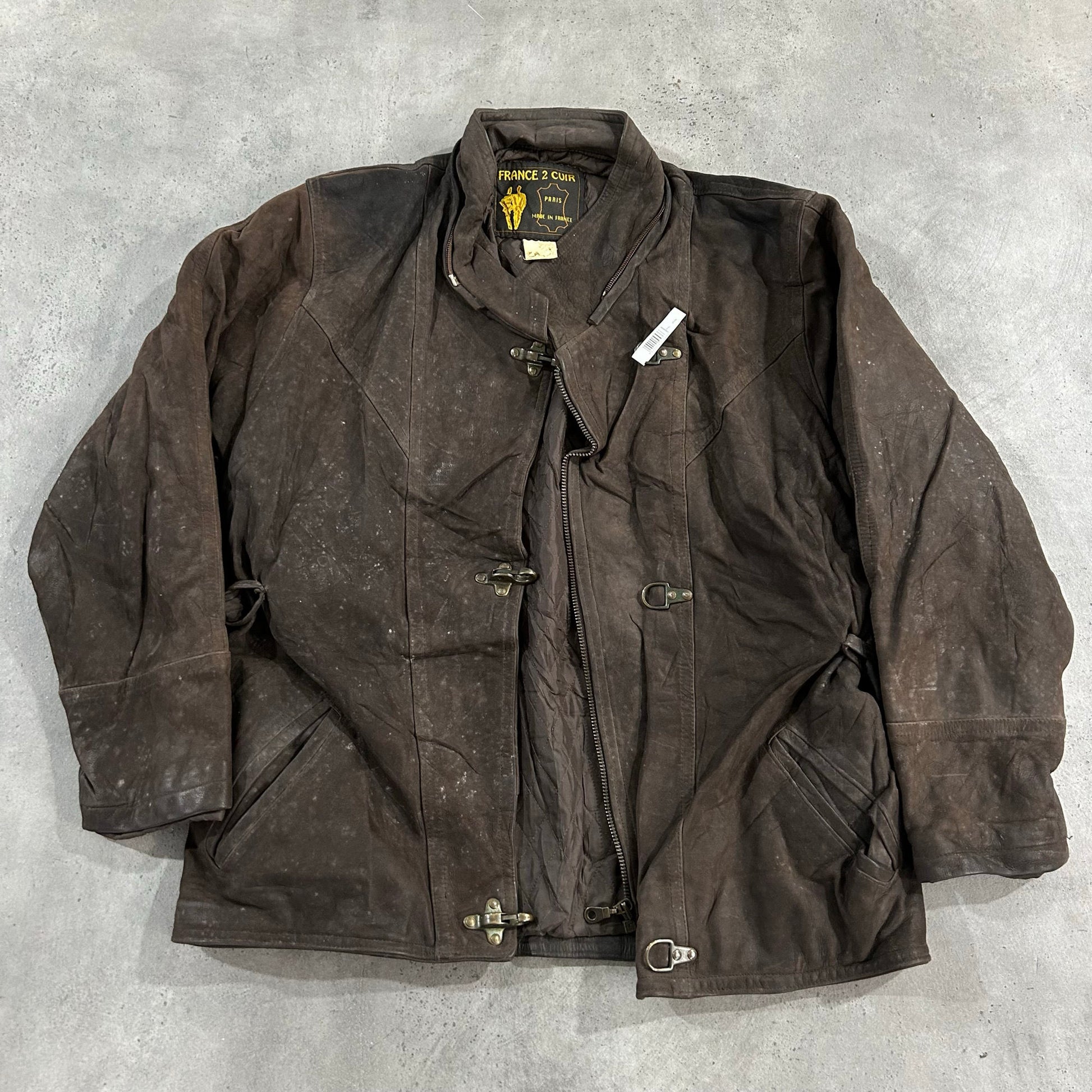 Vintage 70s-90s France Workwear Mid-Length Leather Jackets