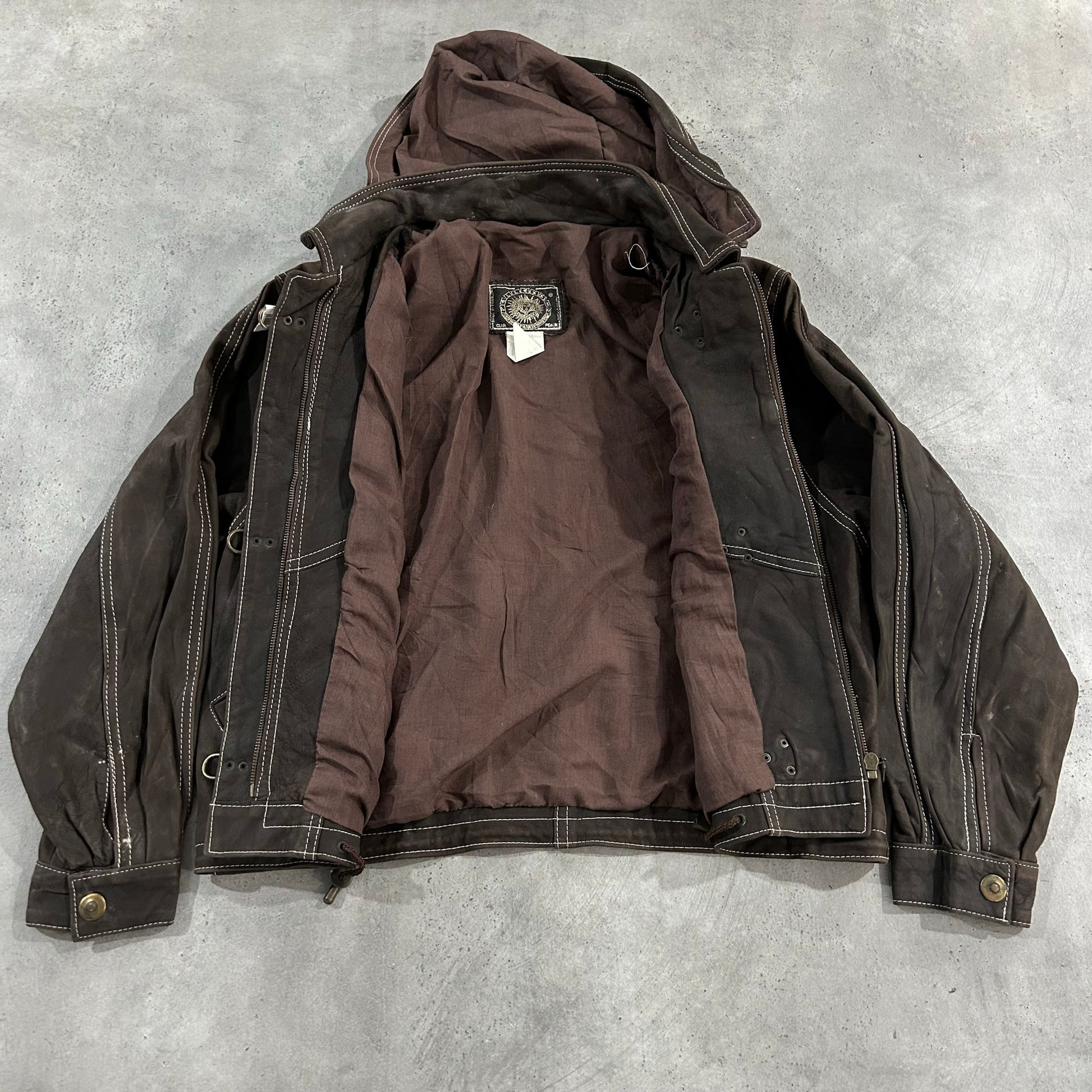 Vintage 70s-90s France Workwear Leather Jackets
