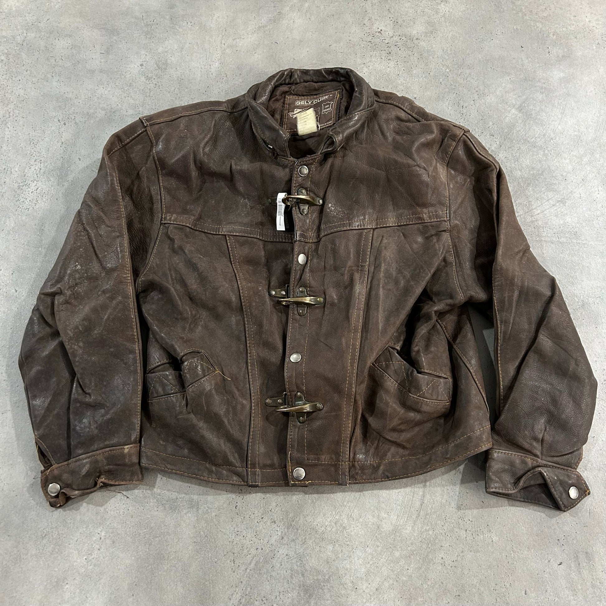 Vintage 70s-90s France Workwear Leather Jackets