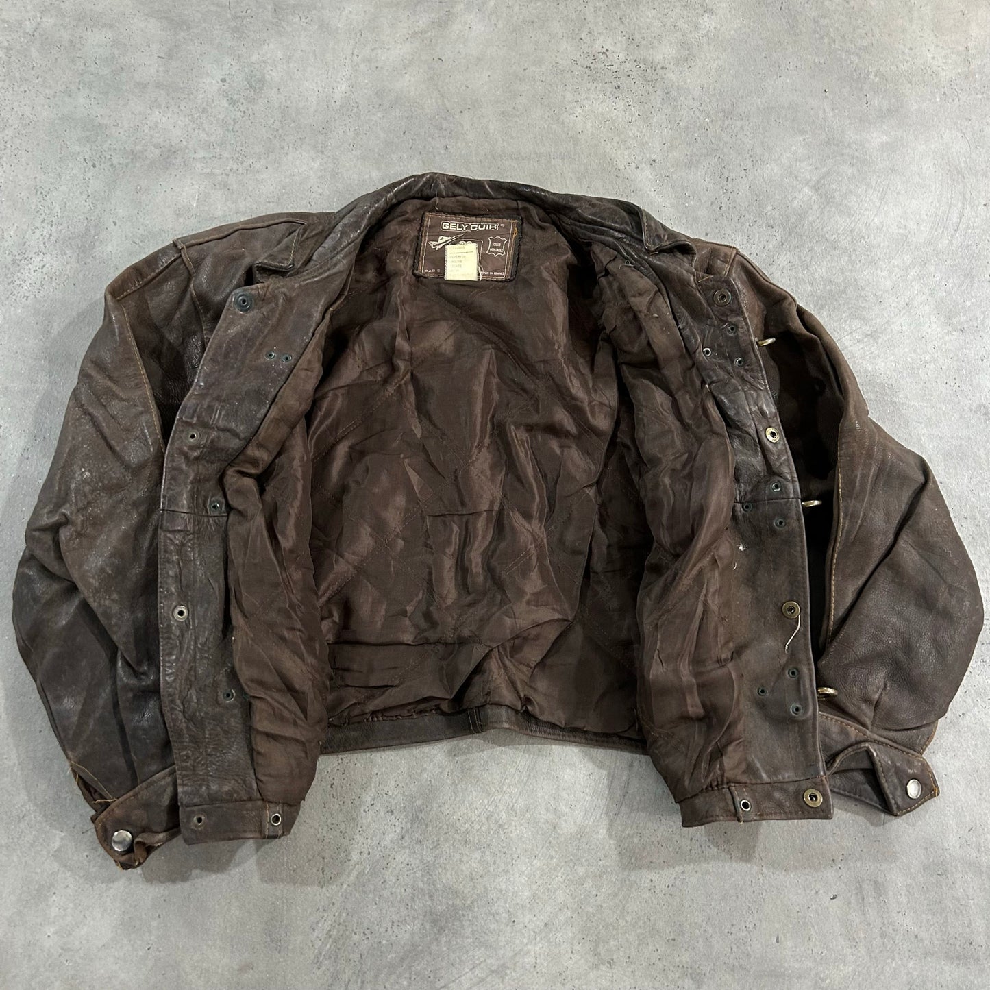 Vintage 70s-90s France Workwear Leather Jackets